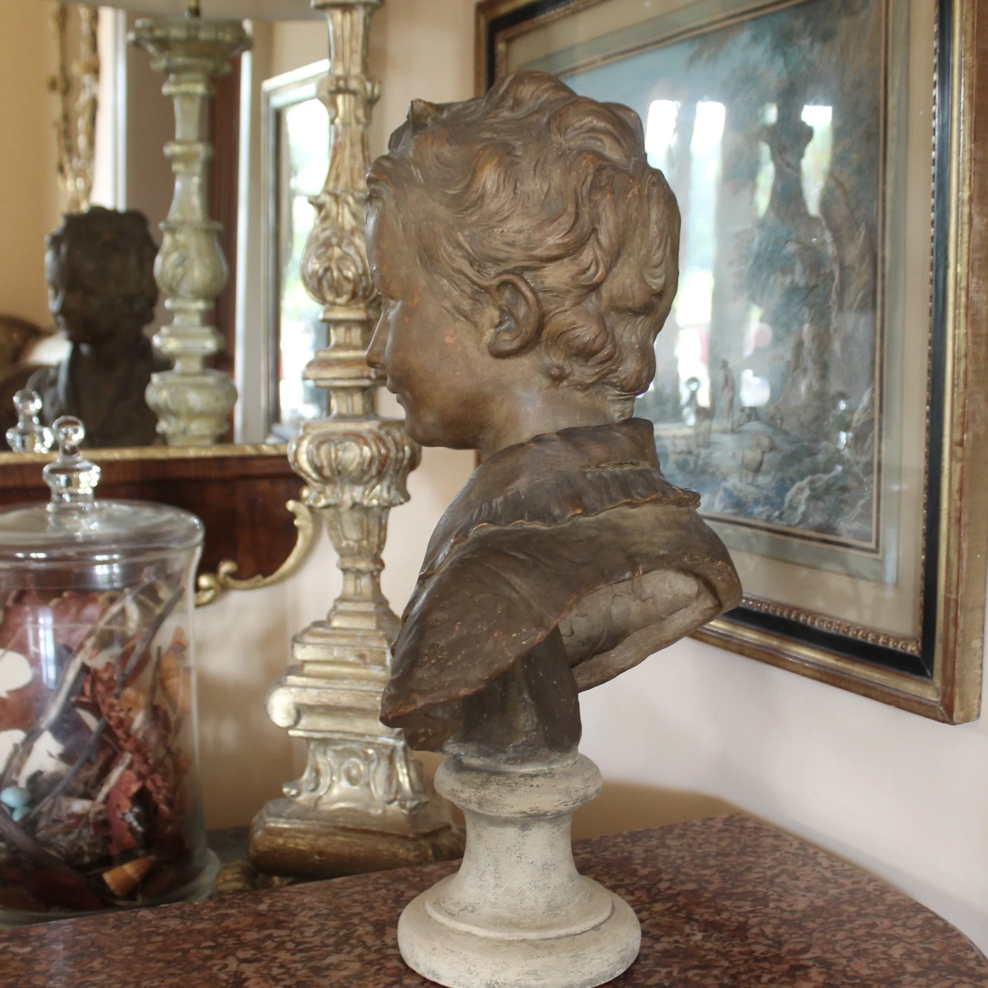 Terracotta Bust of Alexandre Brogniart, after Houdon