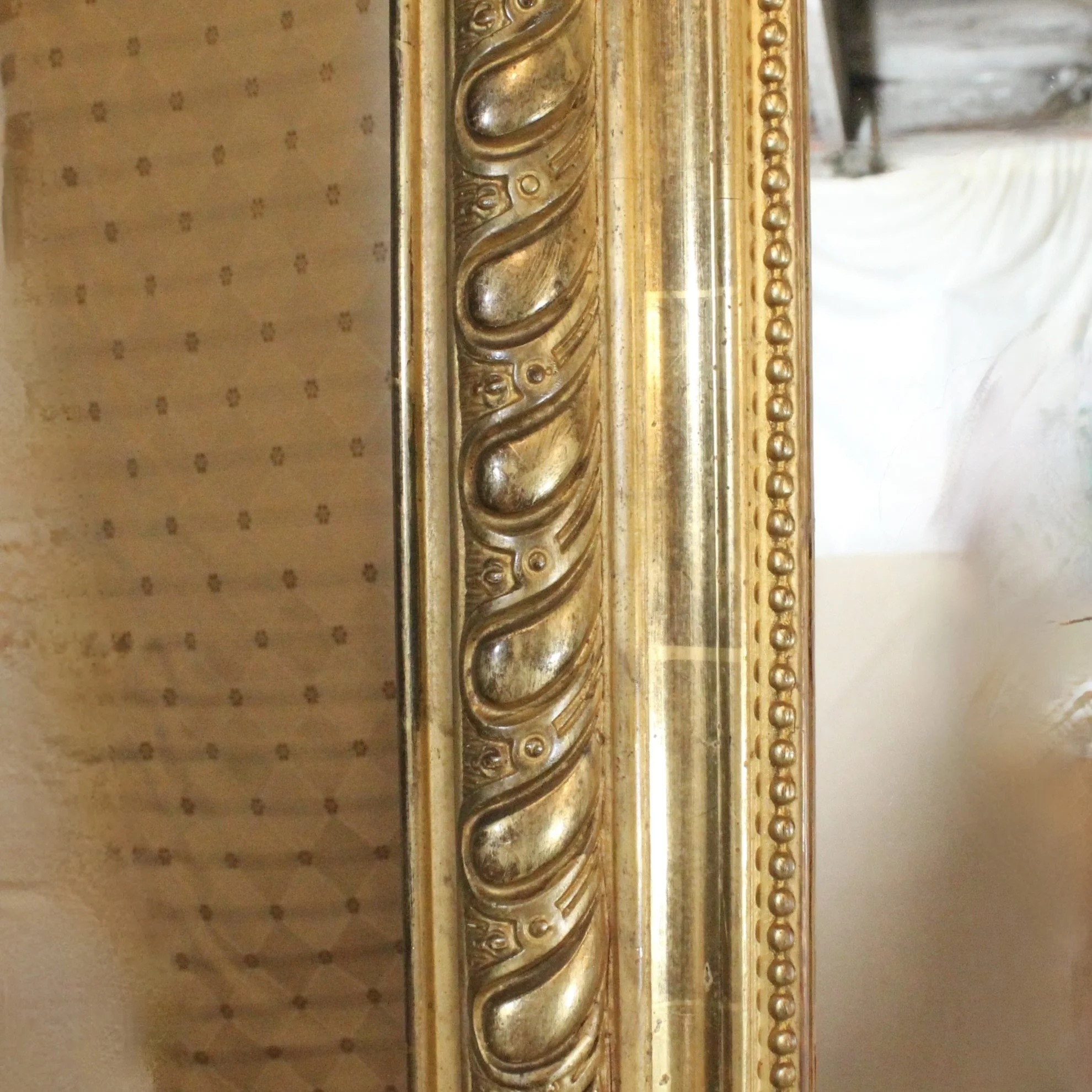 Louis Phillipe Giltwood Camel Back Rococo Crested Pier Mirror