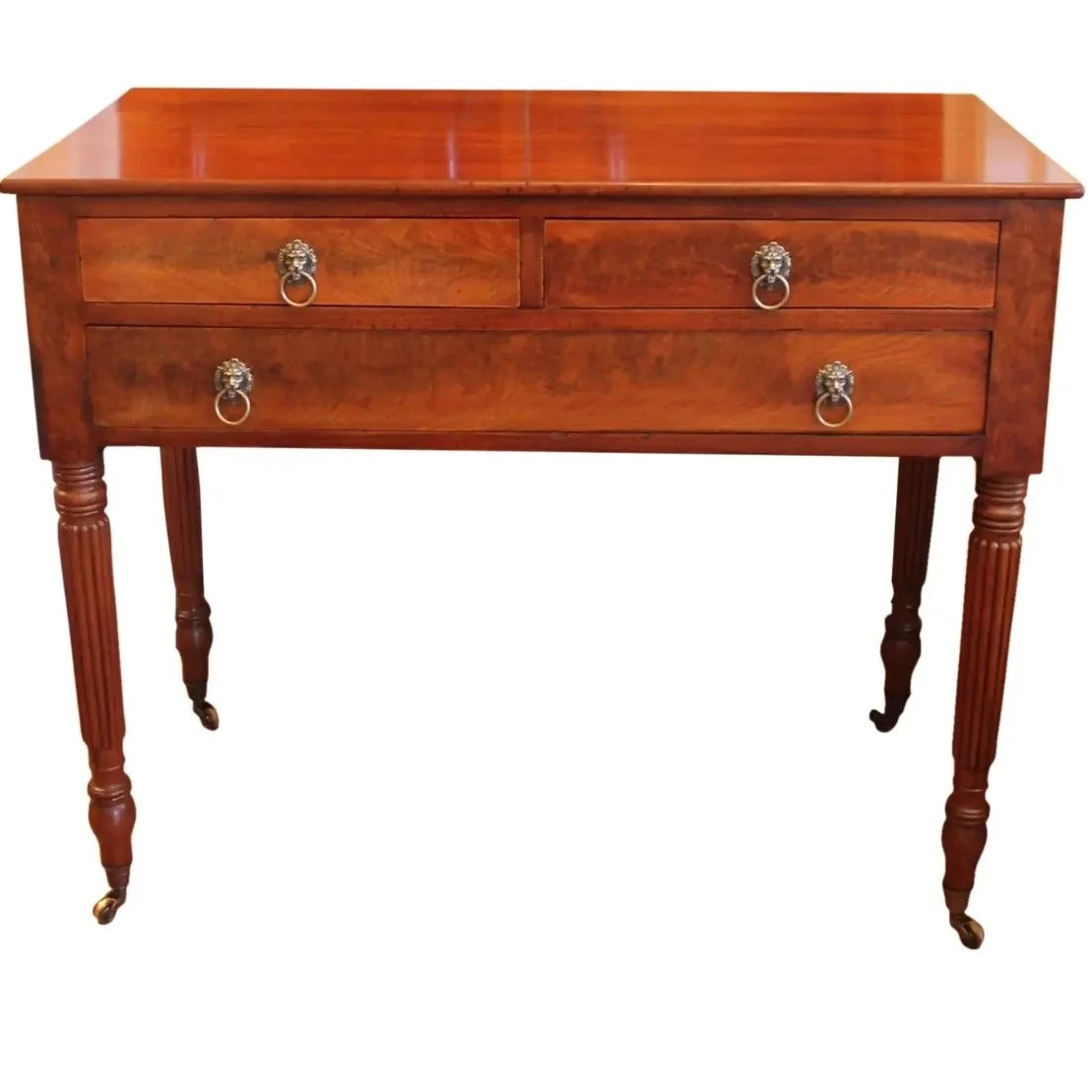 American New England Sheraton Serving Table, 19th Century
