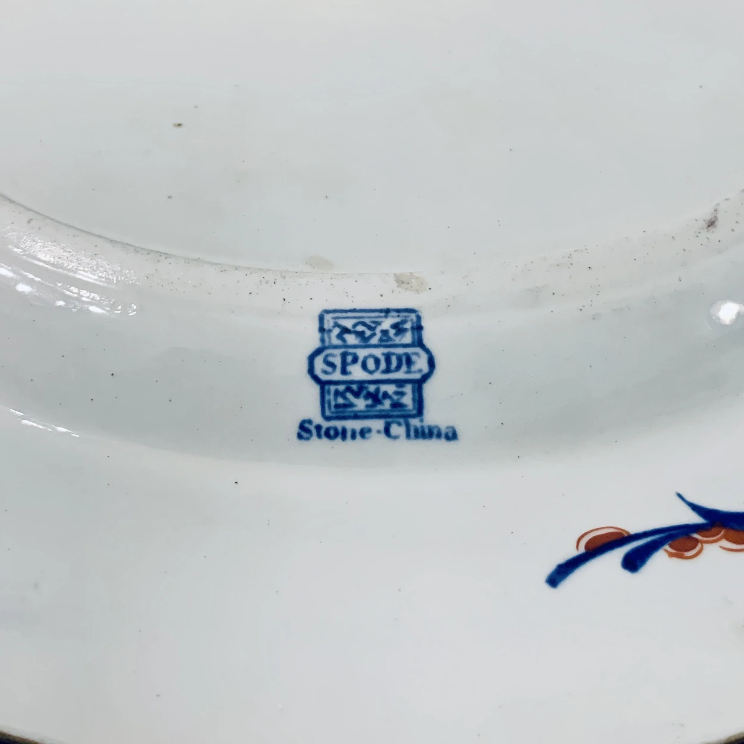 Pair of Early Spode “Rock and Tree” or “Money Tree” Pattern Plates