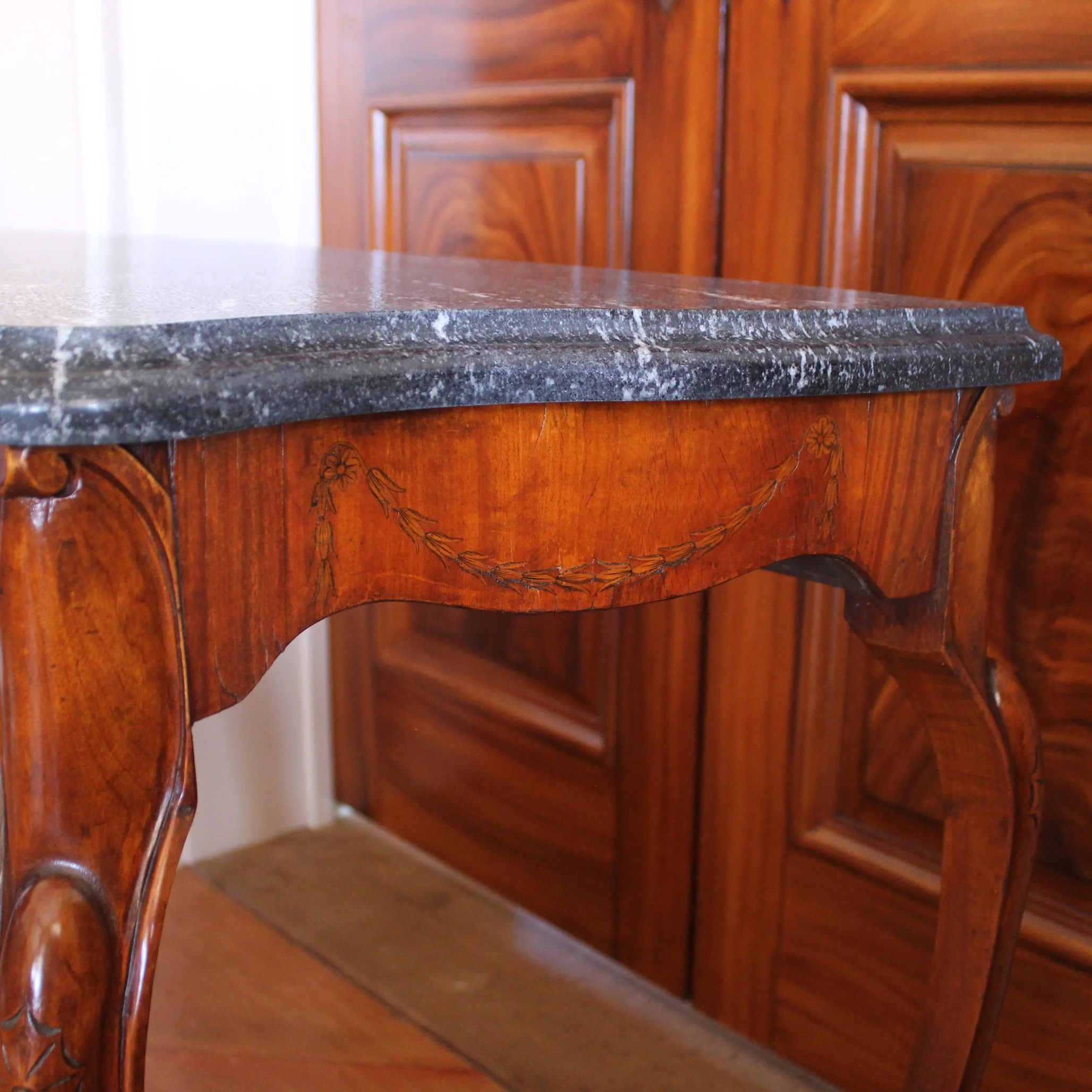 Pair-Edwardian-Satinwood-Marquetry-Console-Tables-With-Marble-Tops-side