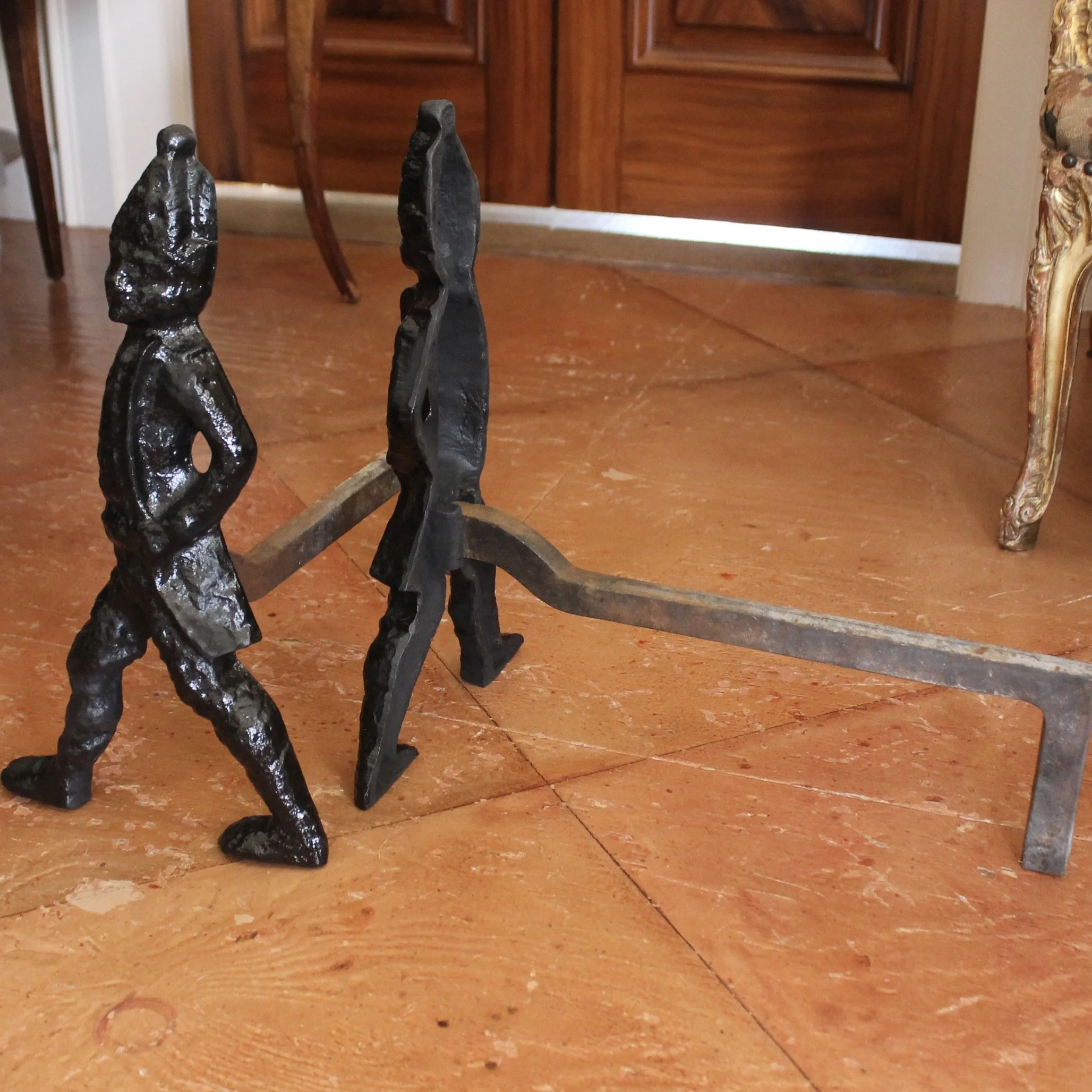 Harvin Cast Iron “Hessian Soldier” Andirons