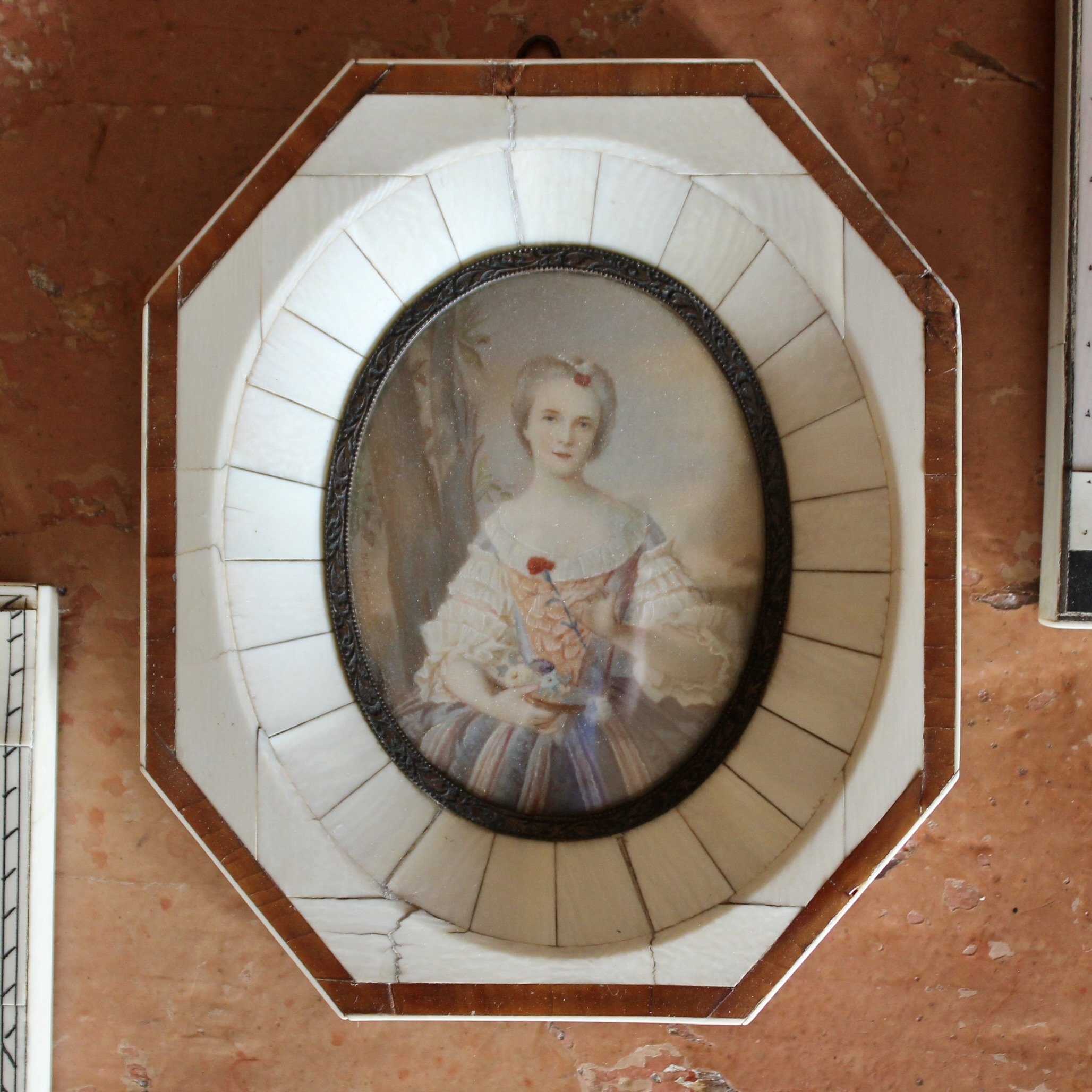 Antique Miniature Portraits In Fine Frames