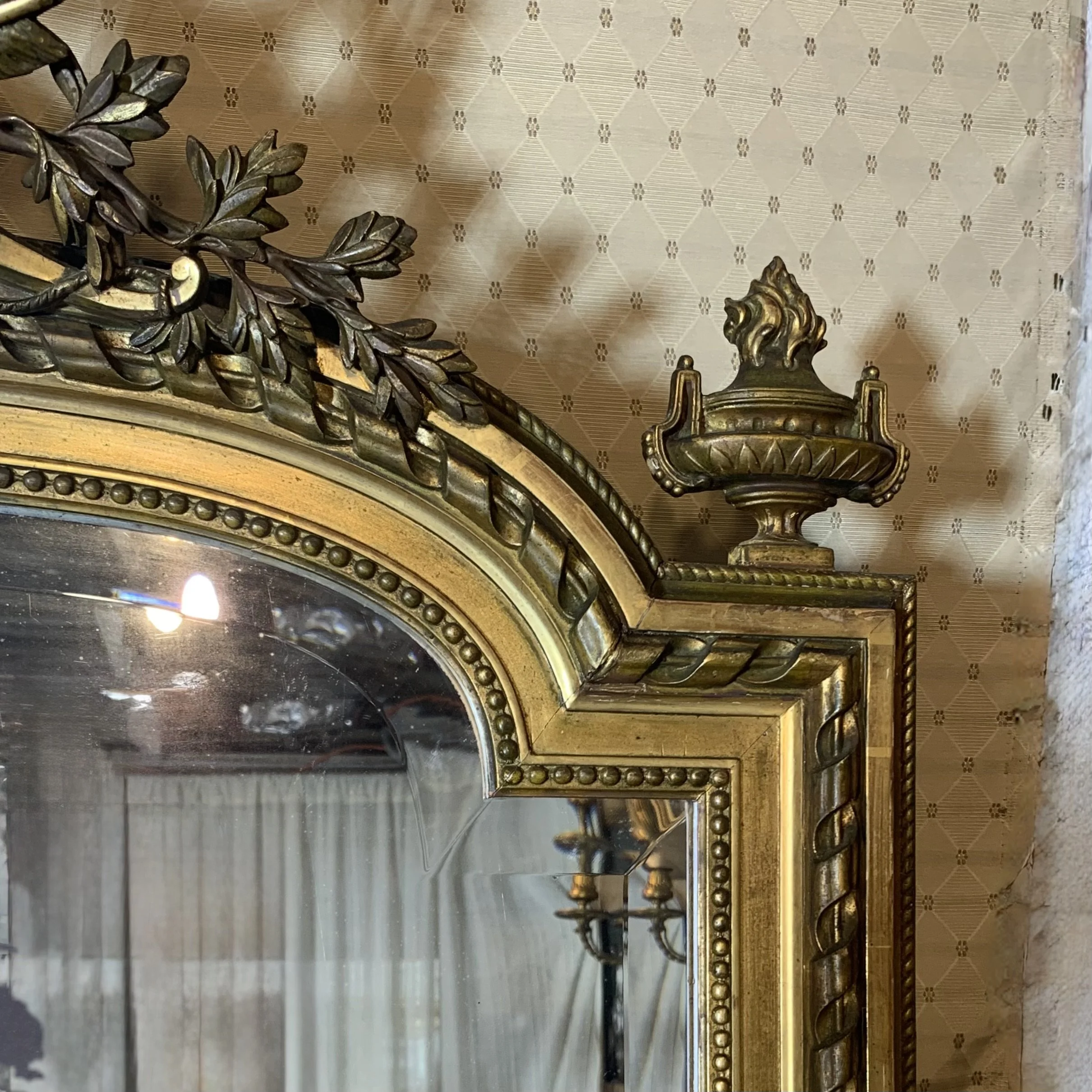 Large Louis XVI Style Giltwood Pier Mirror