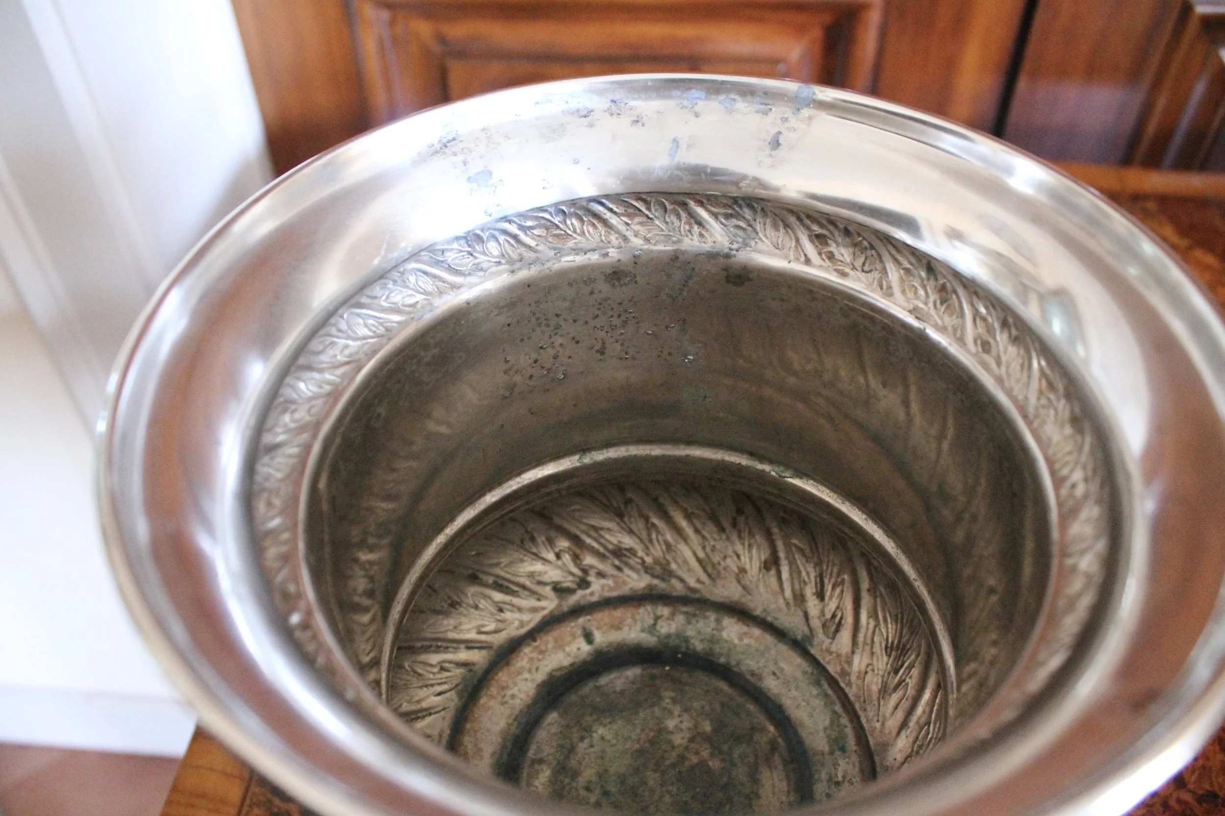 English Silver Plate Campagna Urns,  Champagne / Wine Coolers