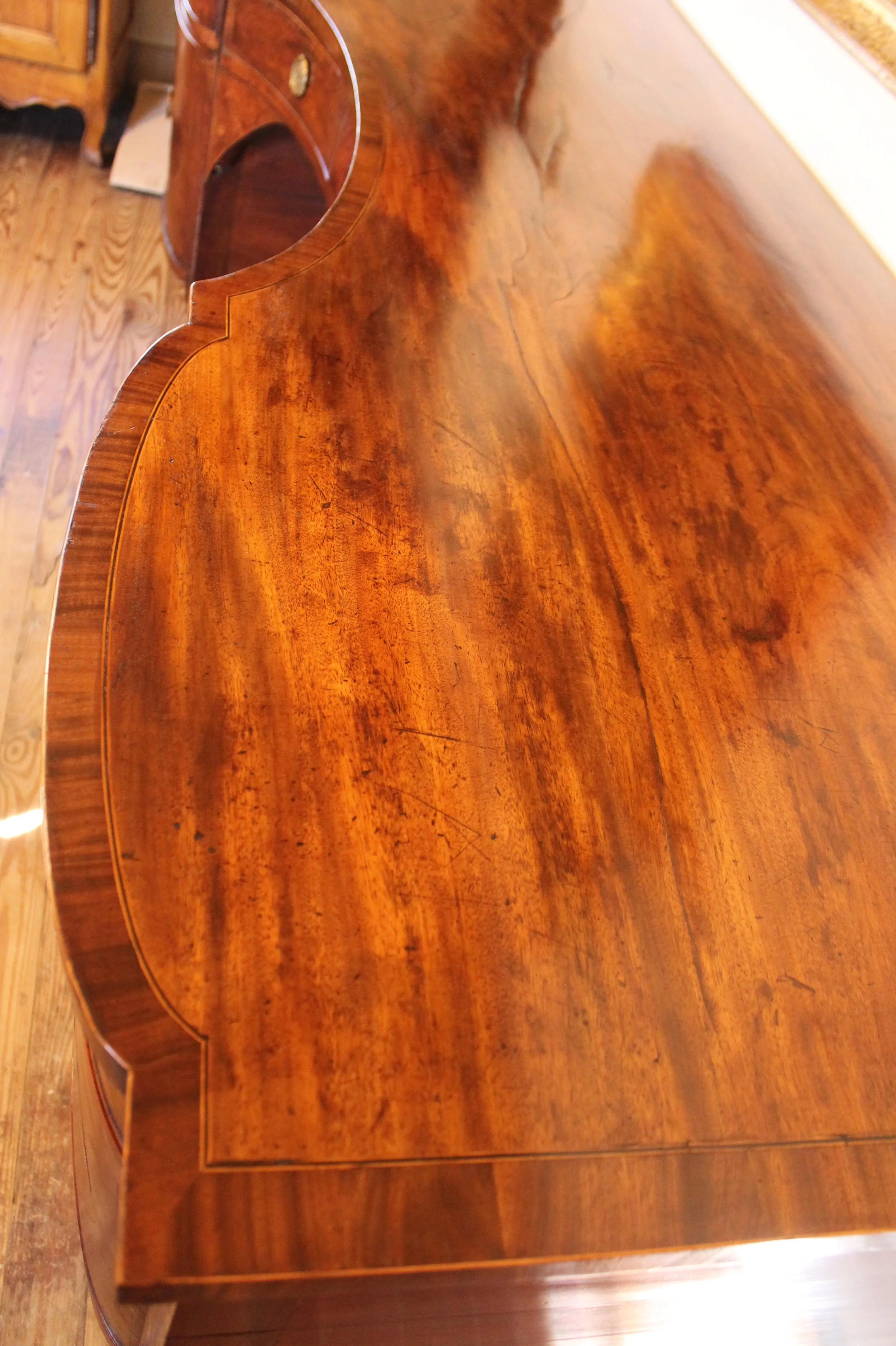 Large Georgian George III Inlaid Mahogany Sideboard