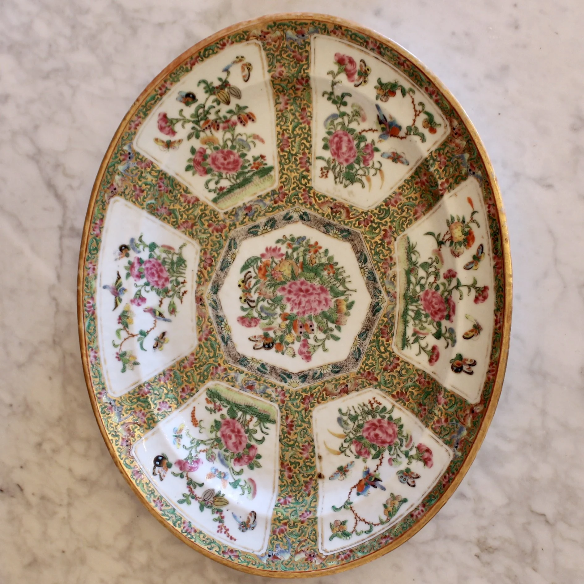 Chinese Export Rose Canton Platter