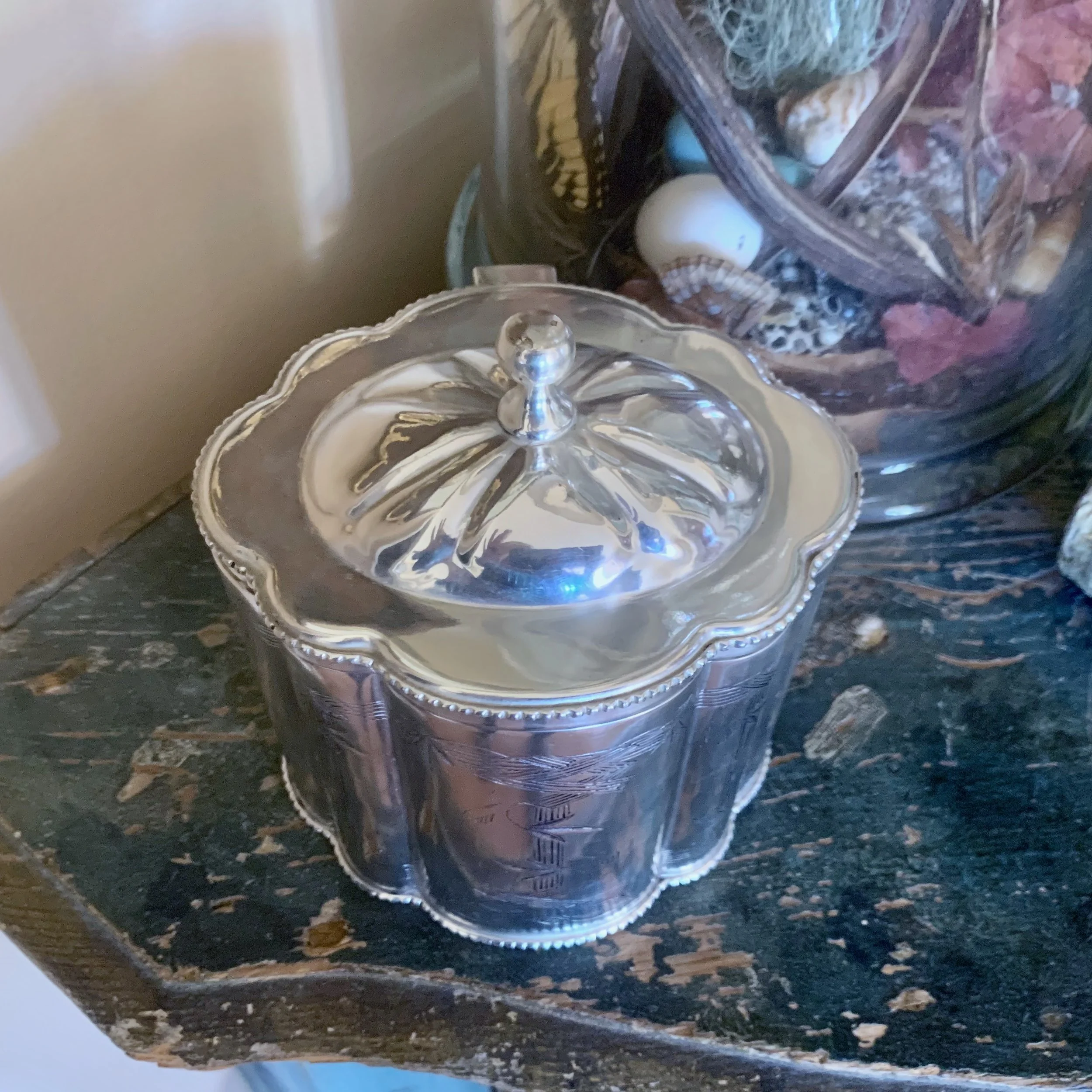 English-Silver-Plate-Biscuit-Box-With-Bamboo-Engraving (4)-top