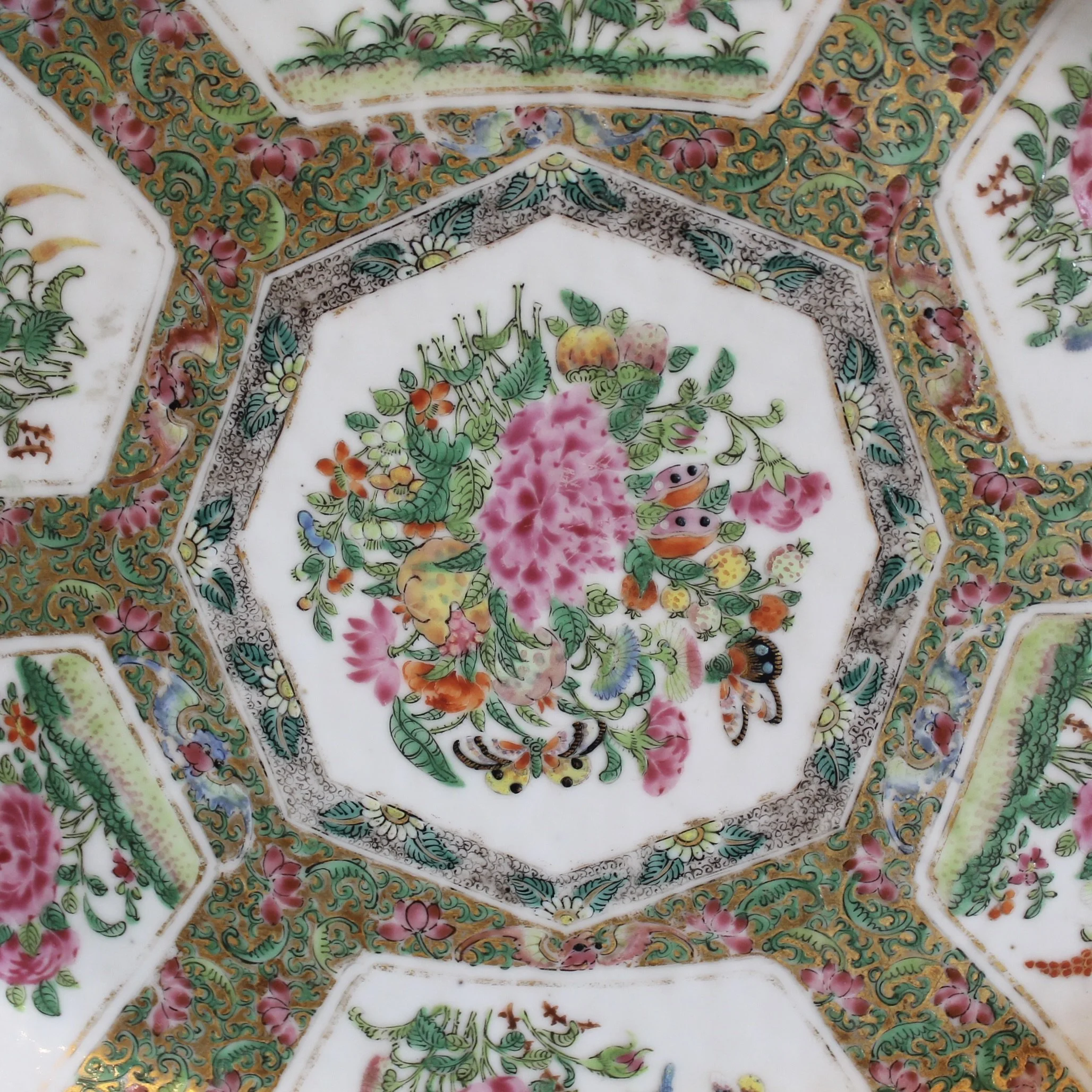 Chinese Export Rose Canton Platter