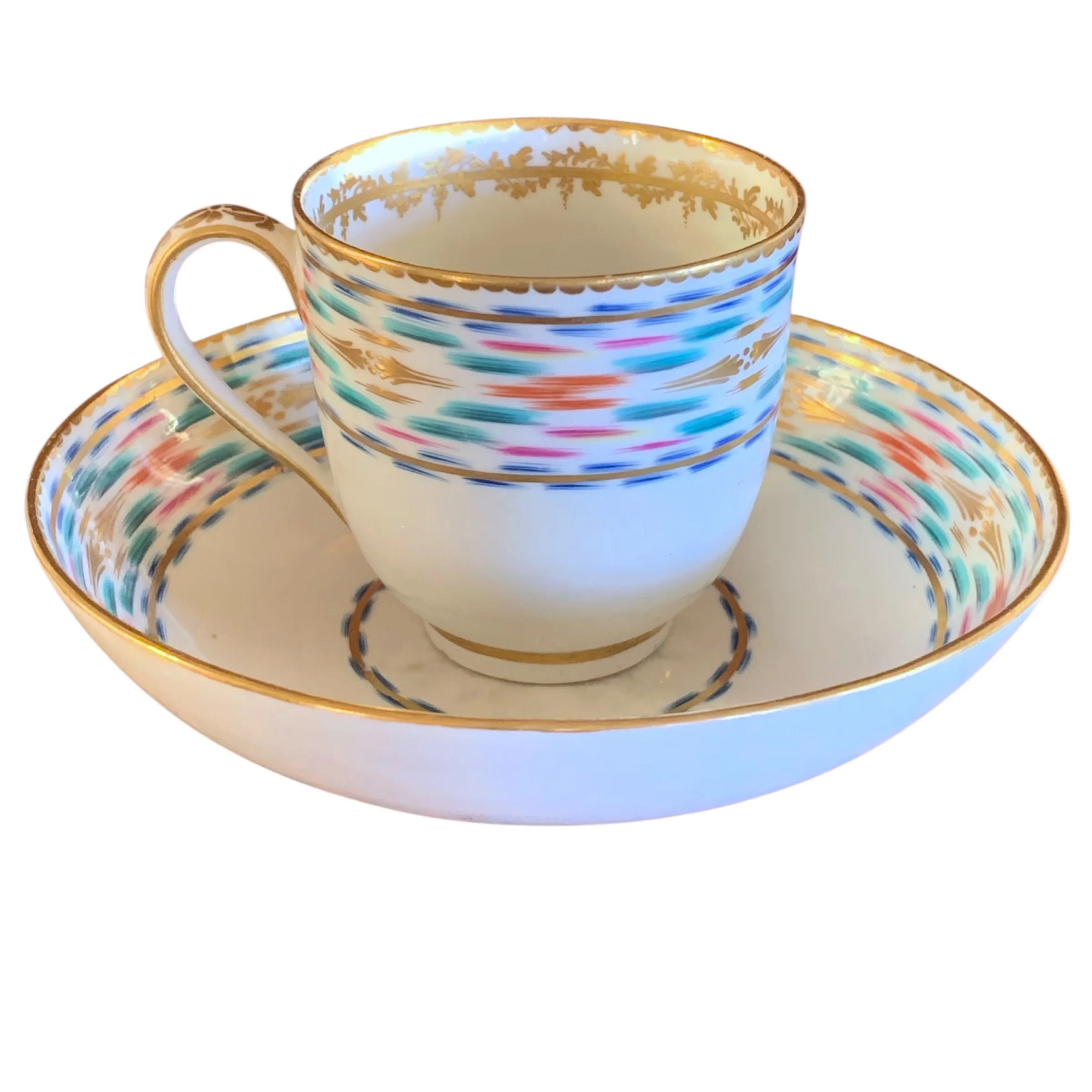 Fine Early English Derby Porcelain Coffee Cup Polychrome and Gilt