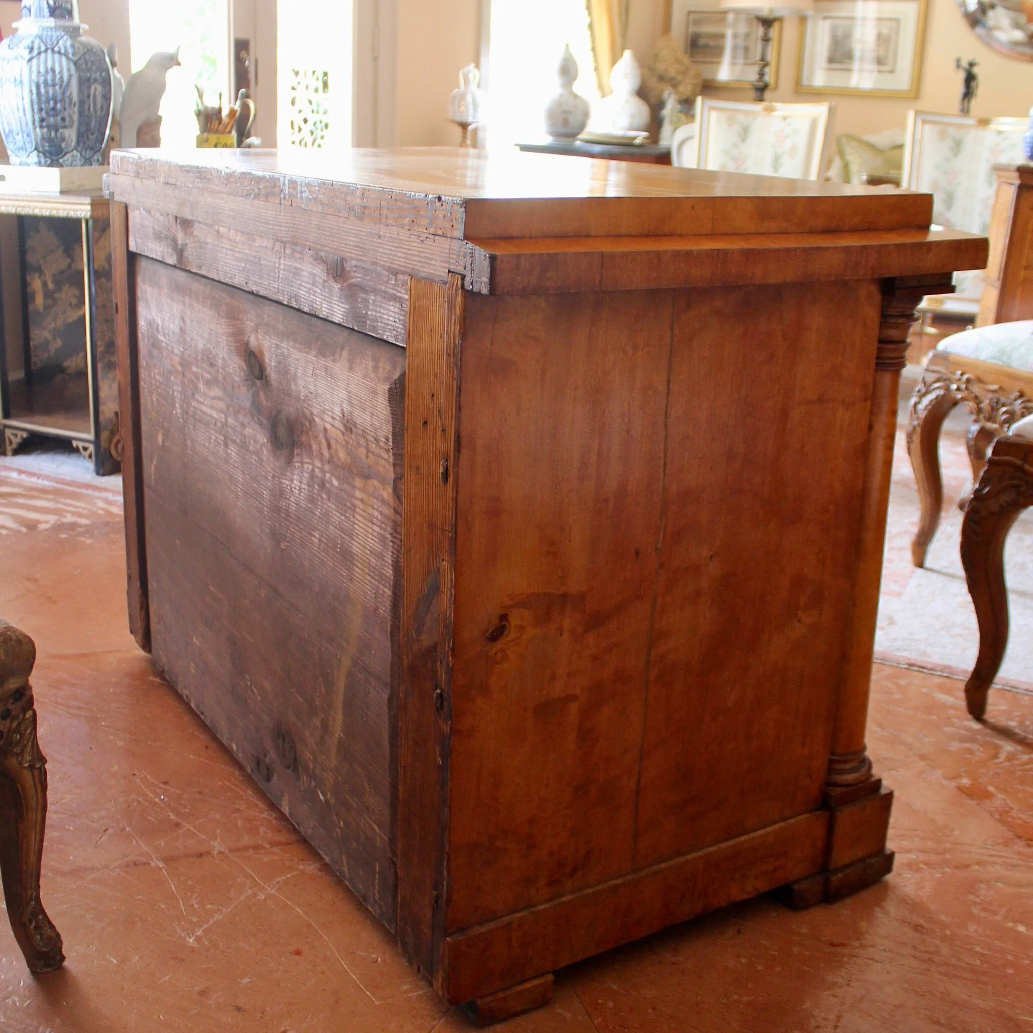 Biedermeier-Birch-Commode-Chest-of-Drawers (18)-side