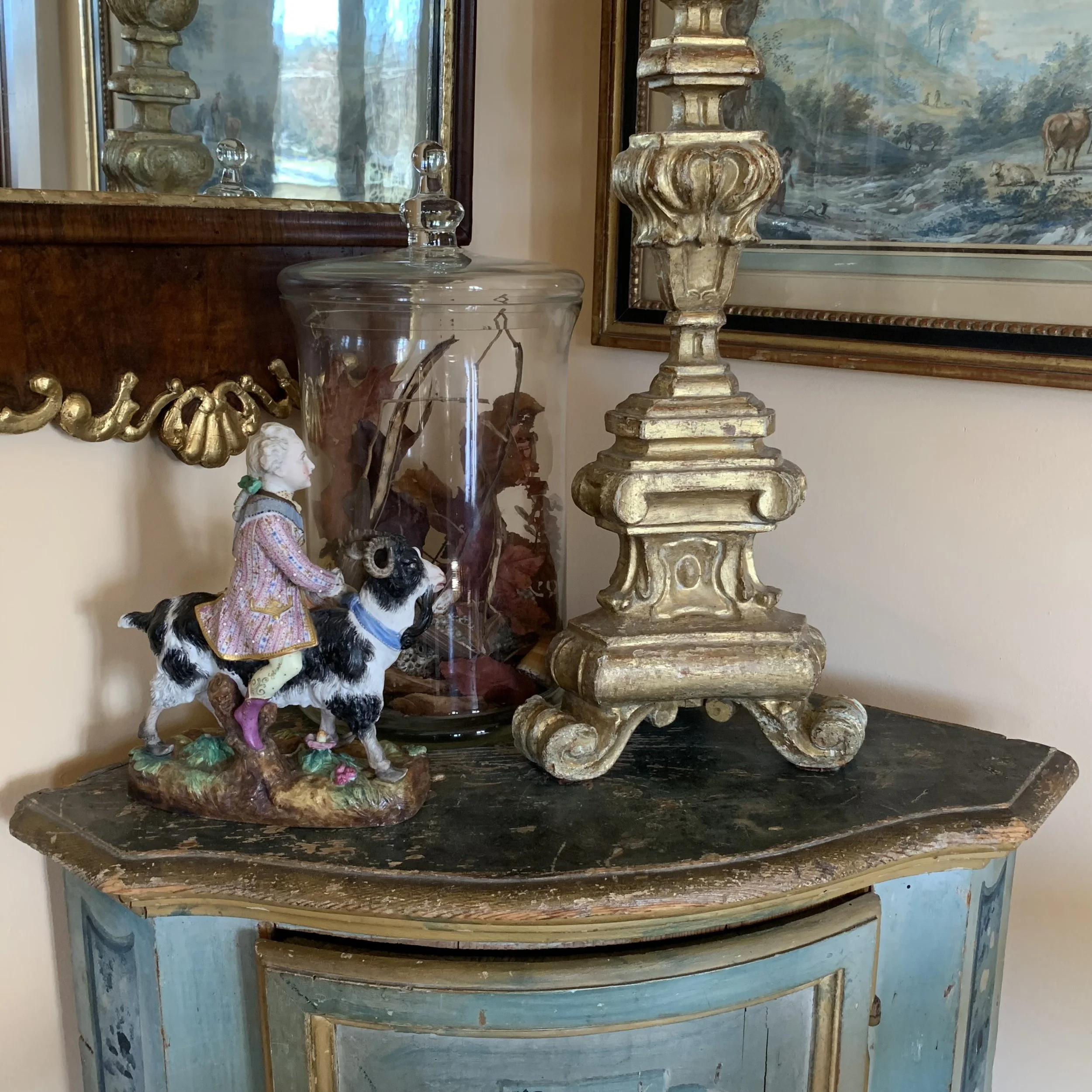 Goat and Rider Bisque Porcelain by Vion et Baury,  19th c.