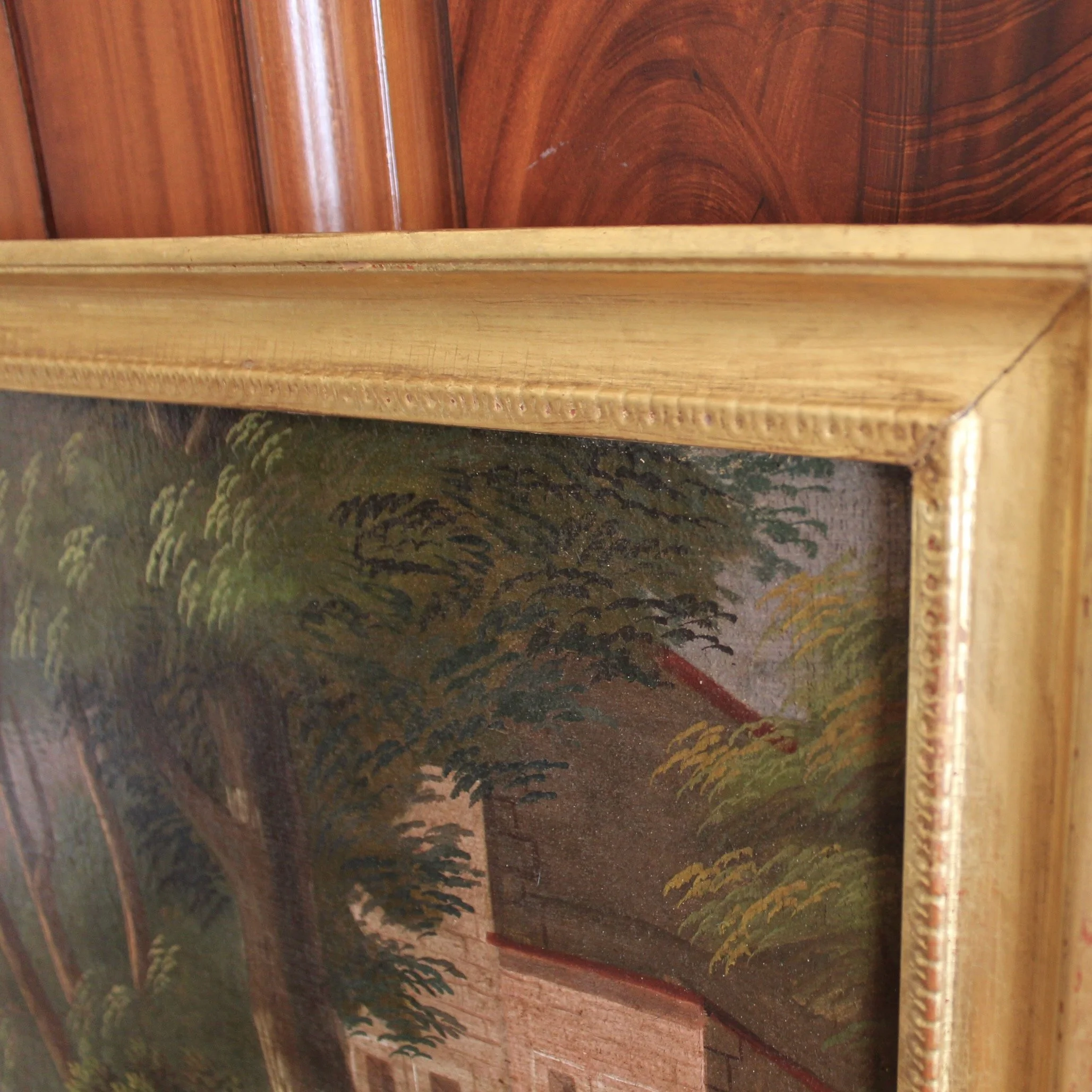 Continental-Trumeau-Gilt-Framed-Mirror-“Boating With Swans” -19th-Century (5)
