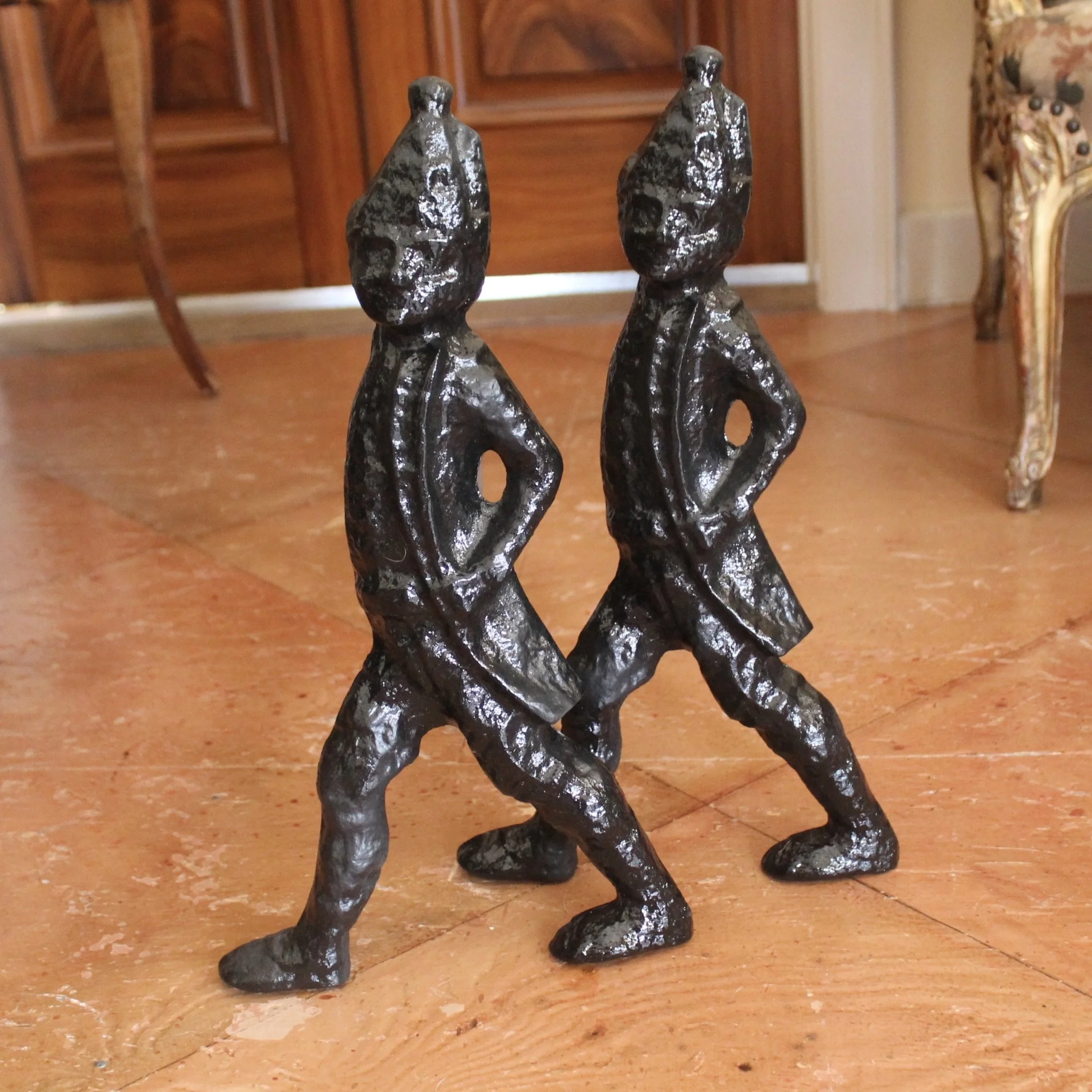 Harvin Cast Iron “Hessian Soldier” Andirons