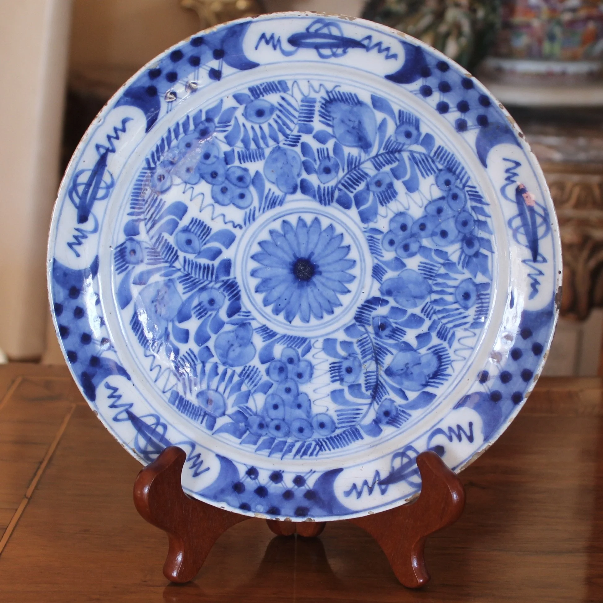 Trio of Blue and White Delft Plates
