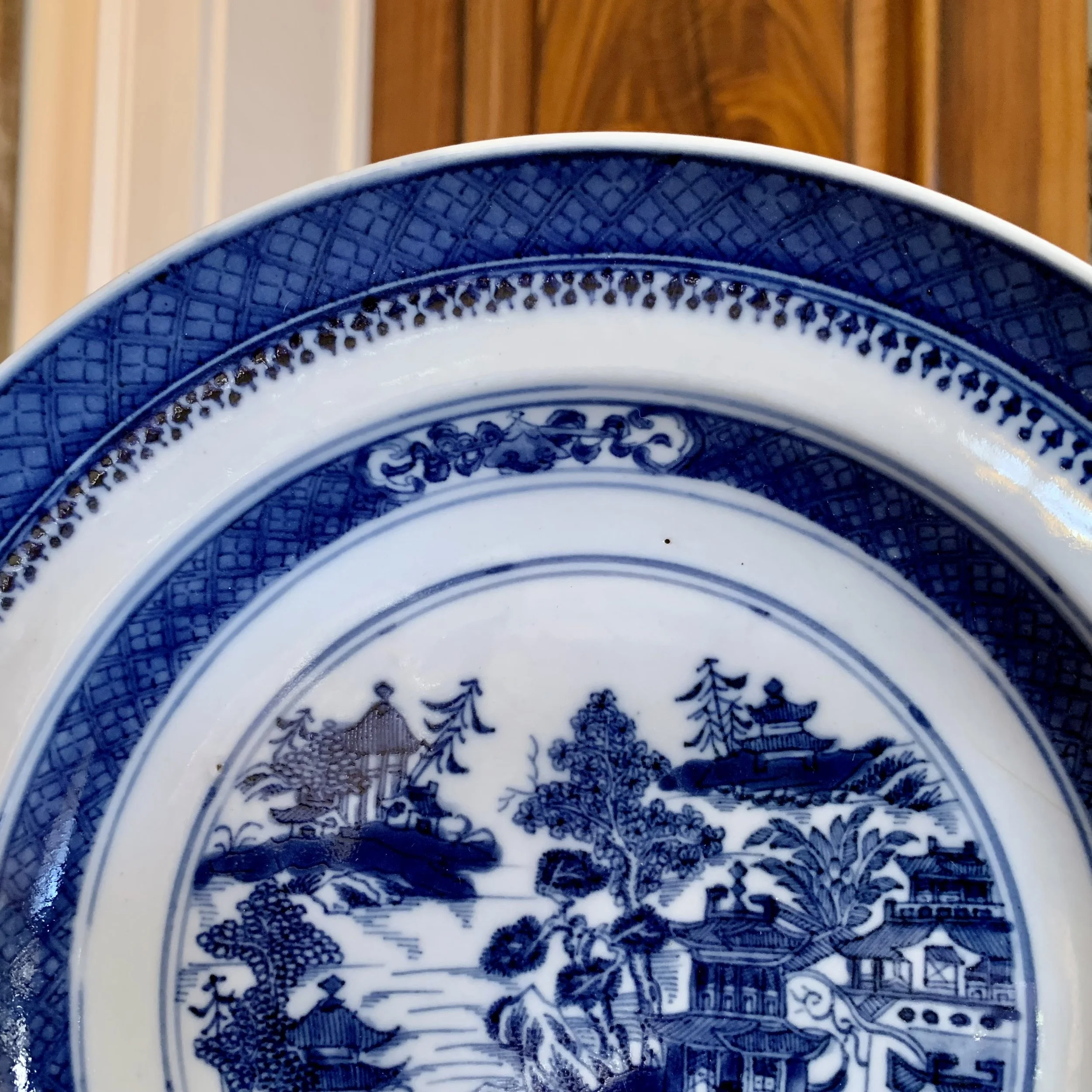 Chinese Antique Blue and White Export Porcelain Vases pair Nanking