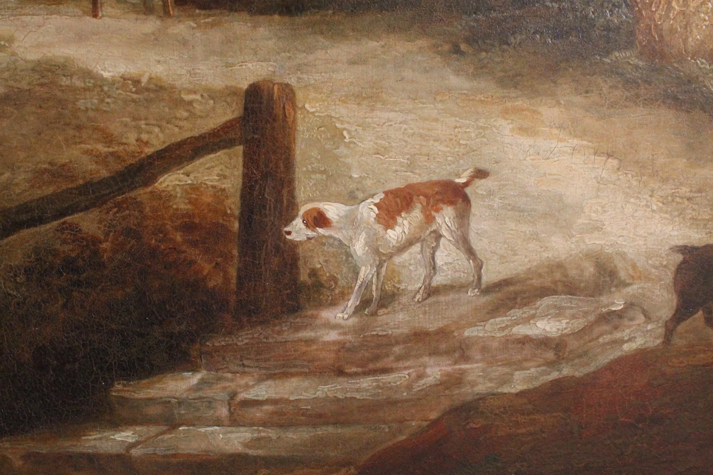 Large Oil on Canvas Landscape Attributed to George Morland