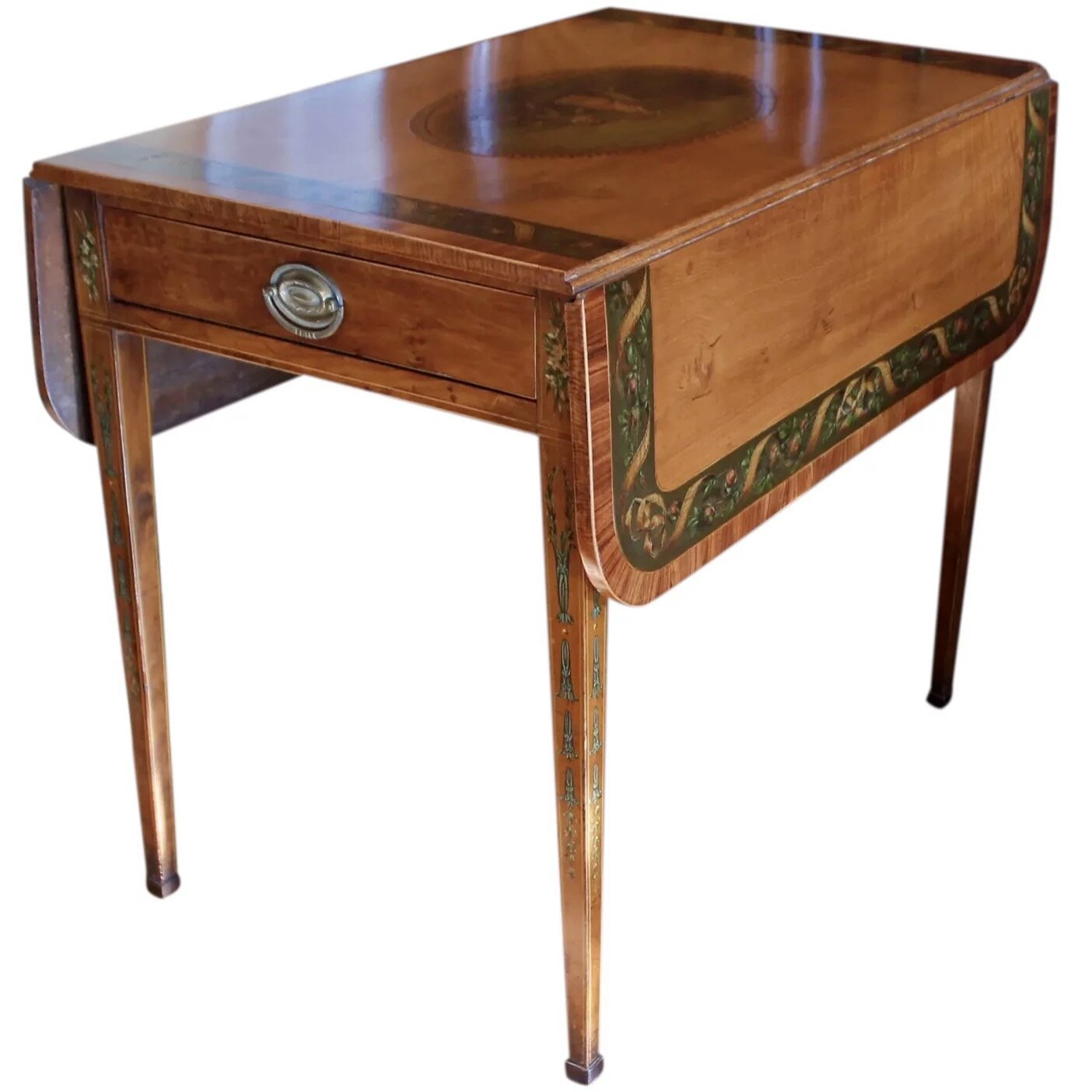 George III Harewood Pembroke Table with painted