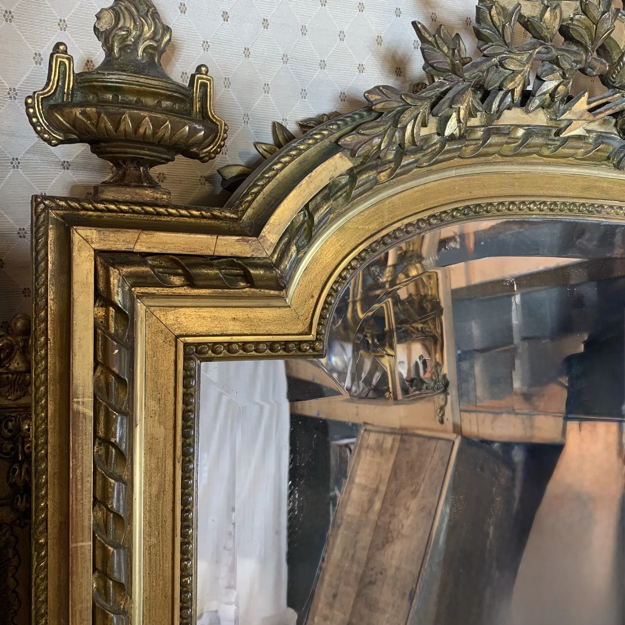 Large Louis XVI Style Giltwood Pier Mirror