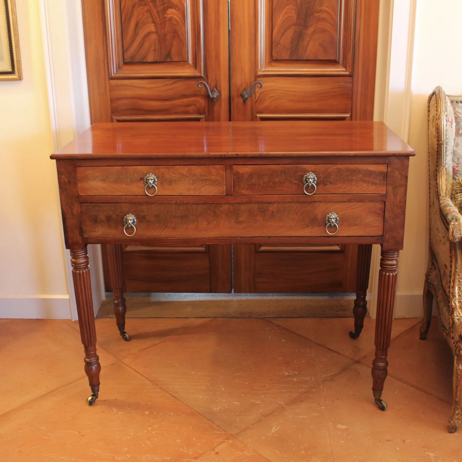 Antique Sheraton Server Sideboard Huntboard Table