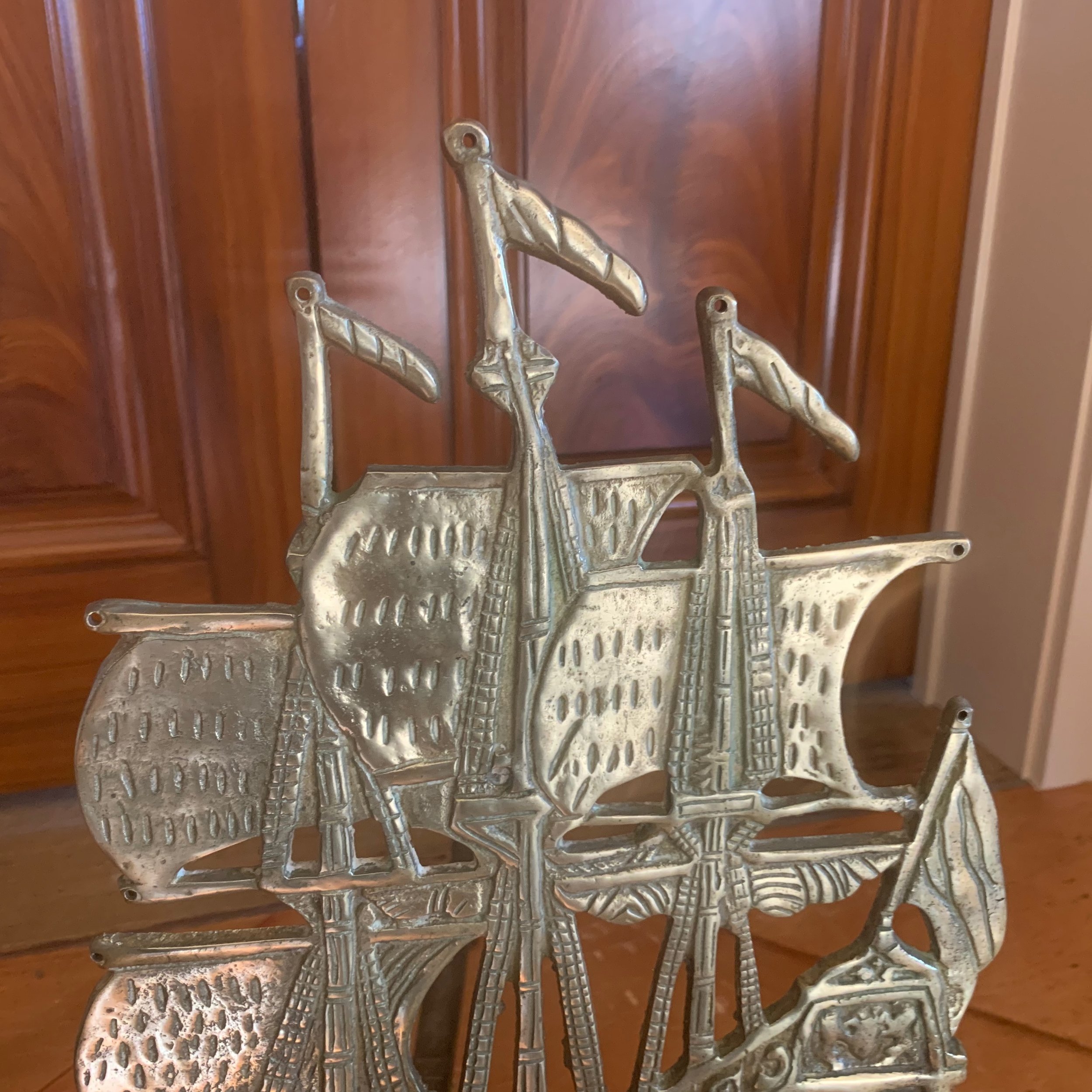 Antique-Brass-Spanish-Galleon-Ship-Andirons (3)
