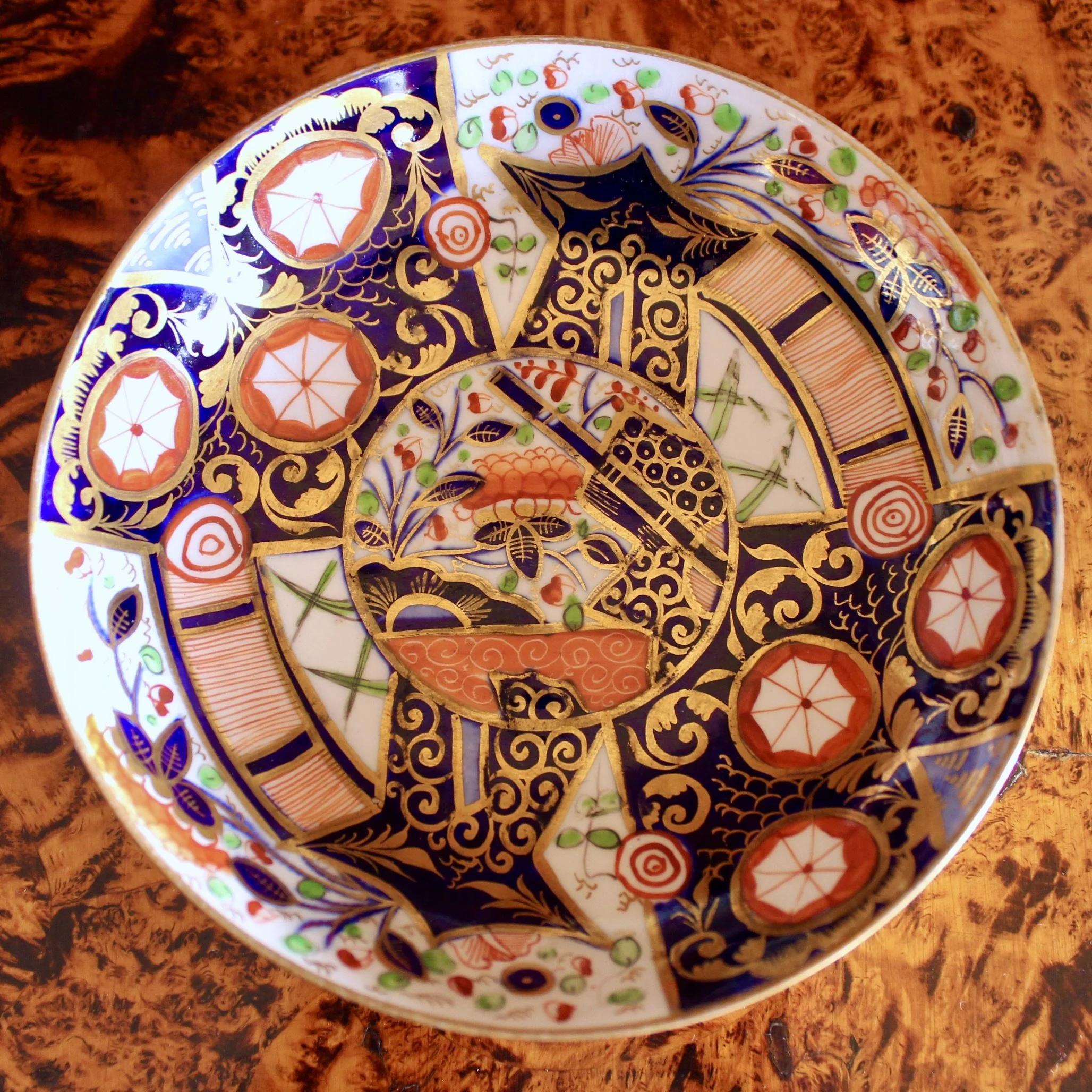 Derby Early 19th Century Gilt Imari Porcelain Cup and Saucer