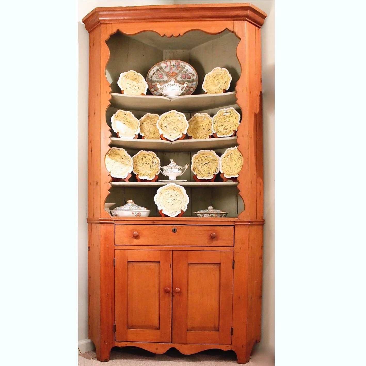 Pennsylvania antique open corner cupboard (1)