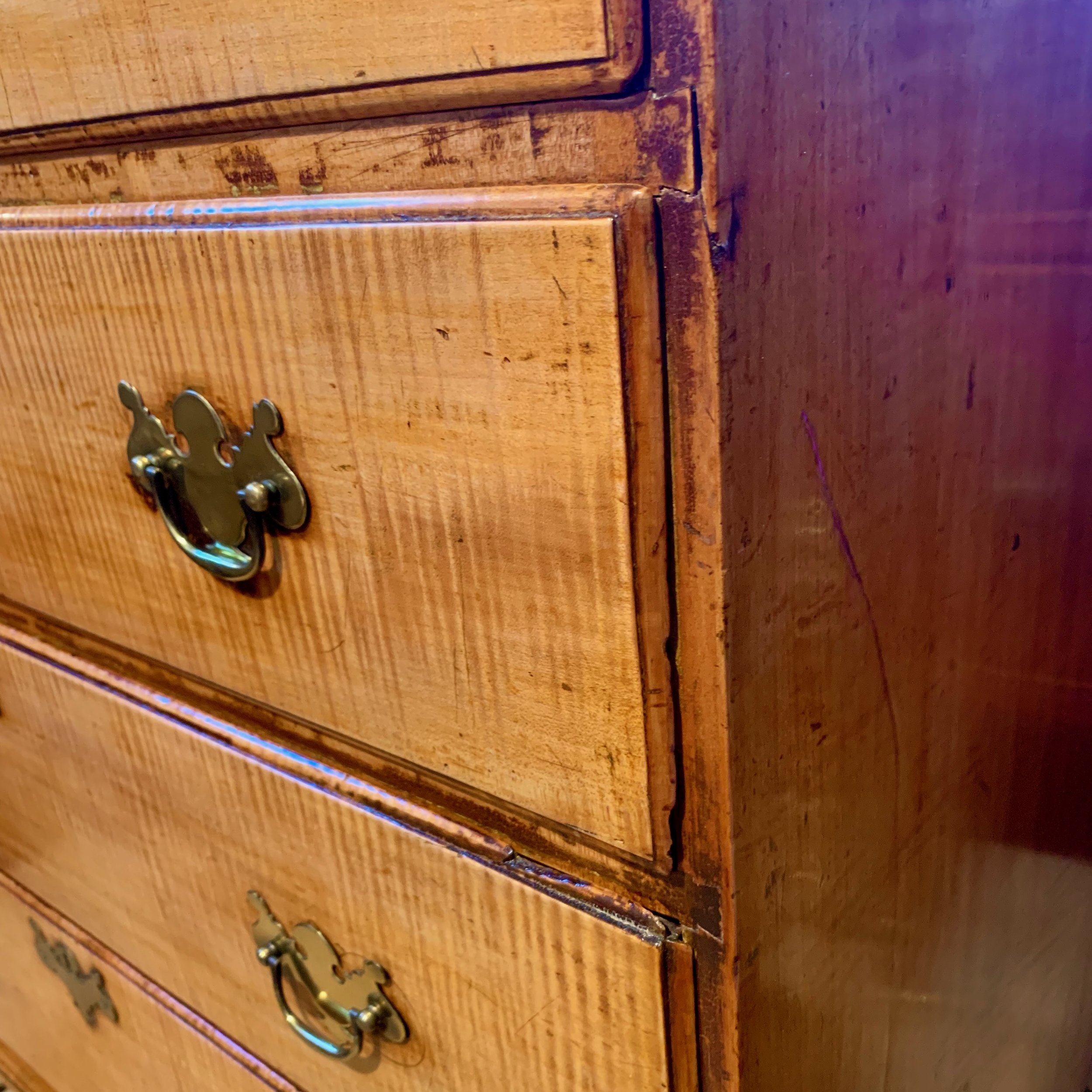 New England Tiger Maple Tall chest of drawers #1 (9).jpeg
