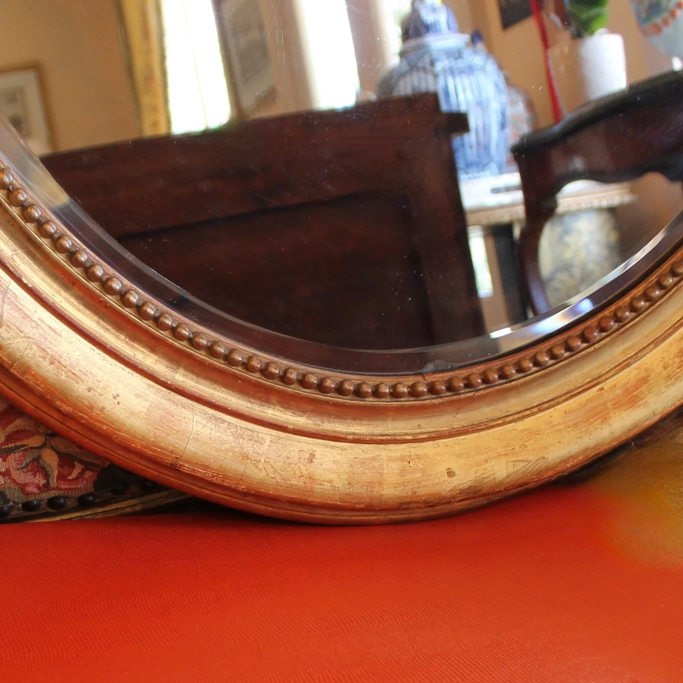 Large-Oval-French-Giltwood-Mirror (6)-detail