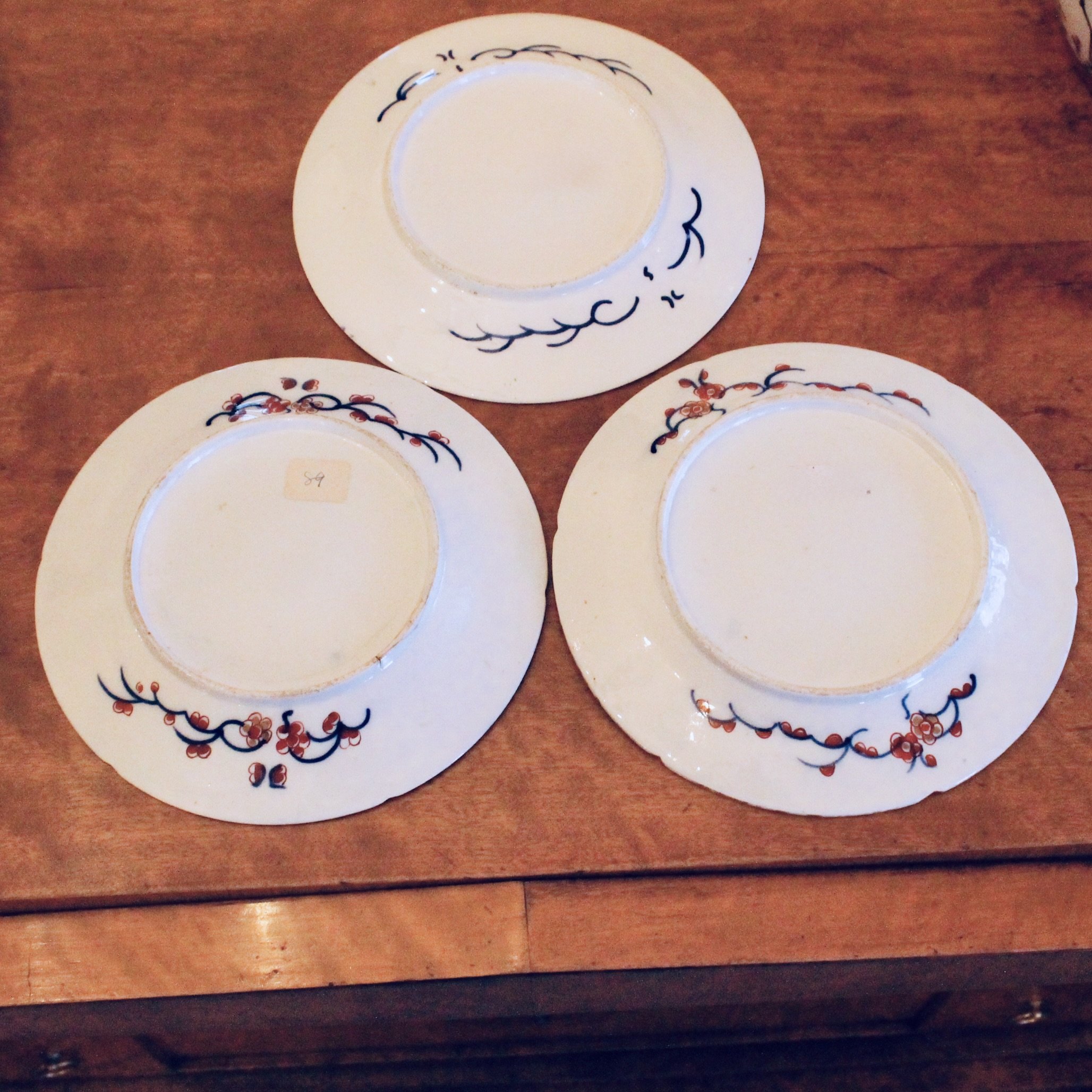 Coalport Gilt Imari Porcelain Plates "Rock and Tree" or "Money Tree" Pattern