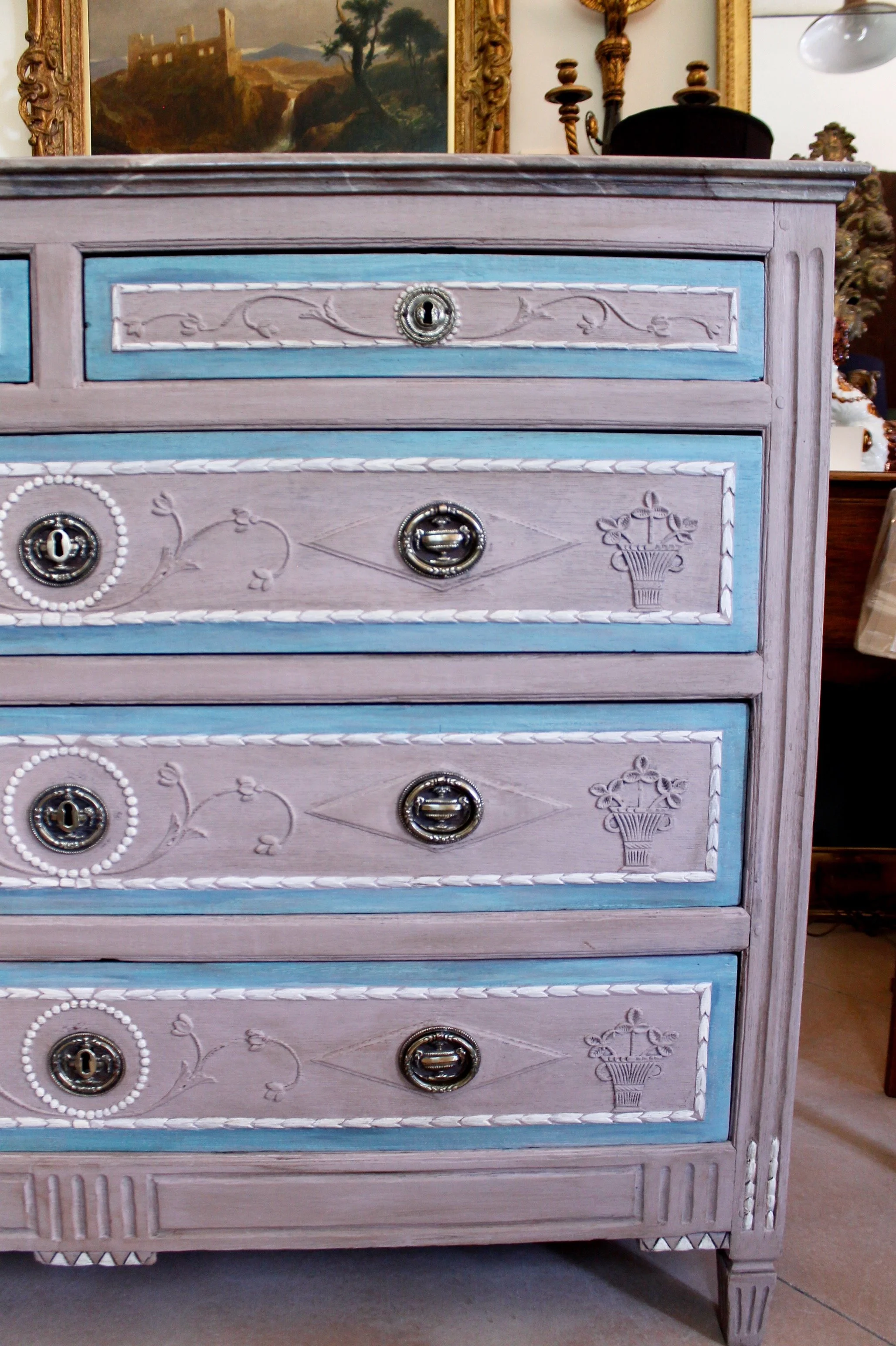 North-Italian-Carved-And-Painted-Neoclassical-Period-Commode-Ca-1780- (6)-front