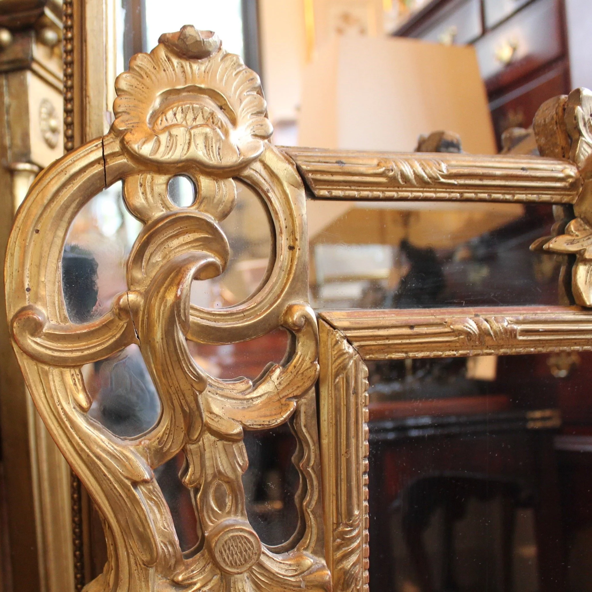 Continental-Giltwood-Louis-XV-Rococo-Overmantel-Or-Pier-Mirror (6)-top