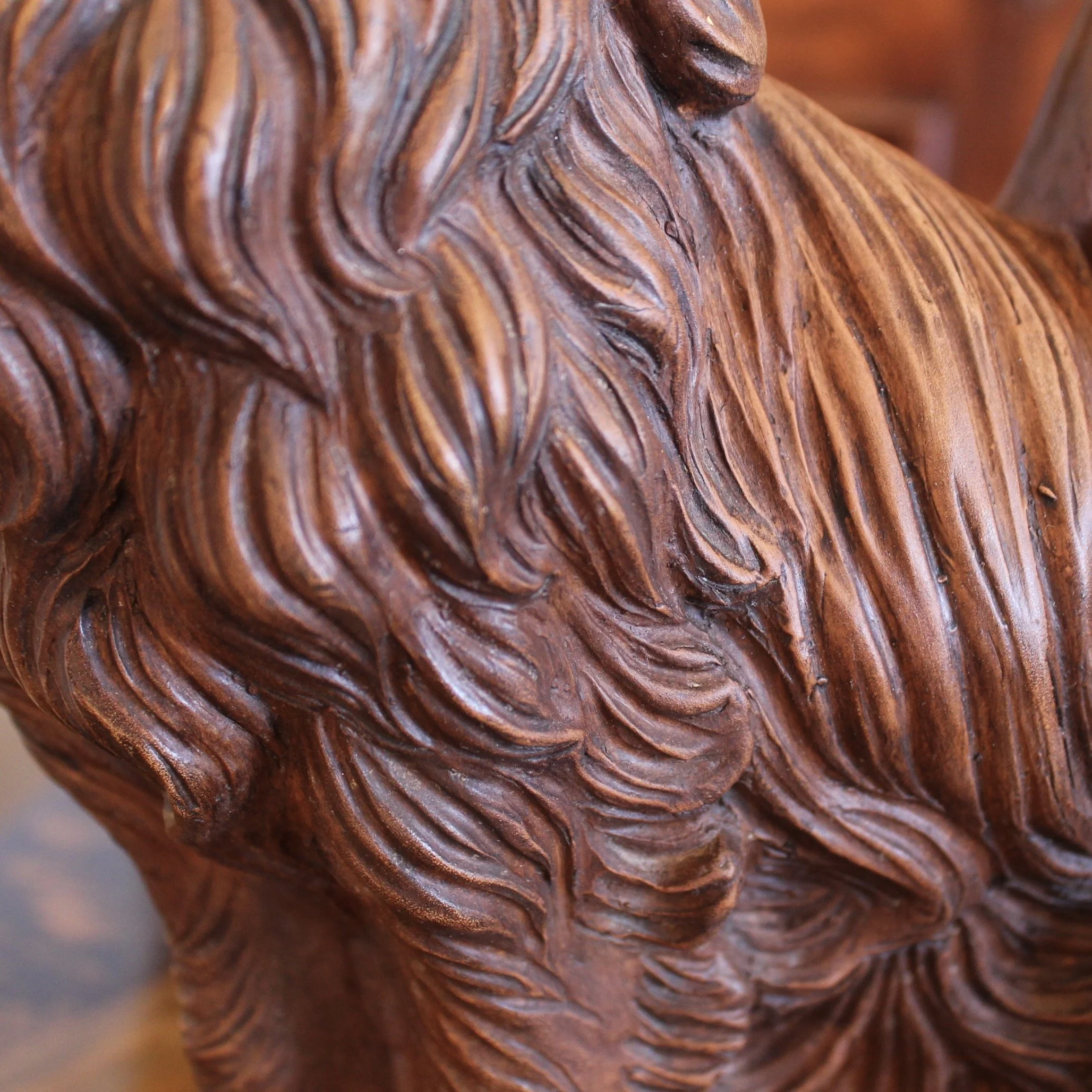 Large Terracotta King Charles Spaniel sculpture