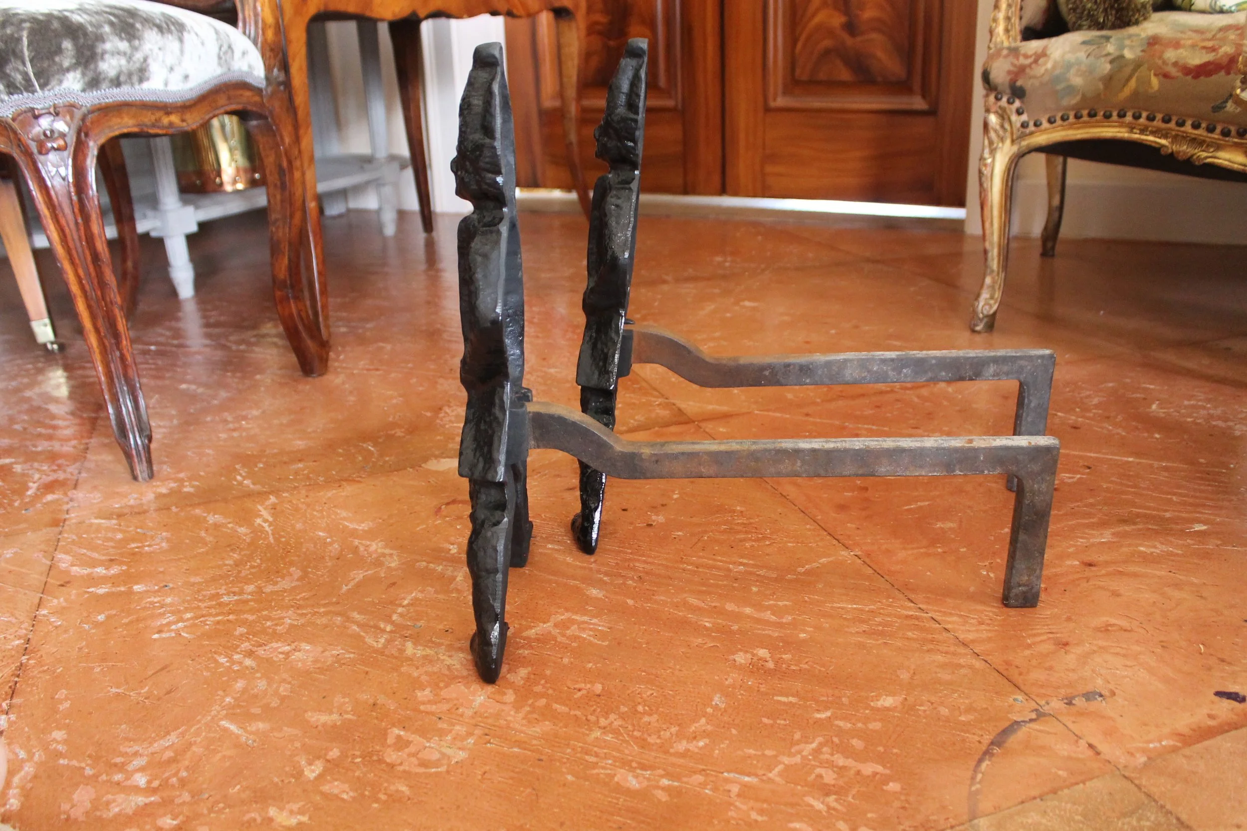 Harvin Cast Iron “Hessian Soldier” Andirons