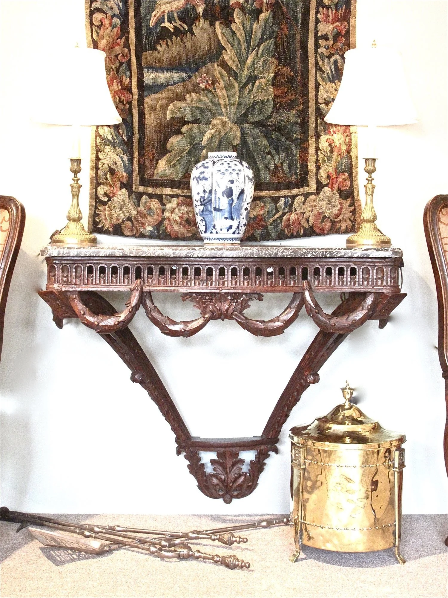 Louis-XVI-Period-Marble-Topped-French-Neoclassical-Console-Table-18th-Century (2)