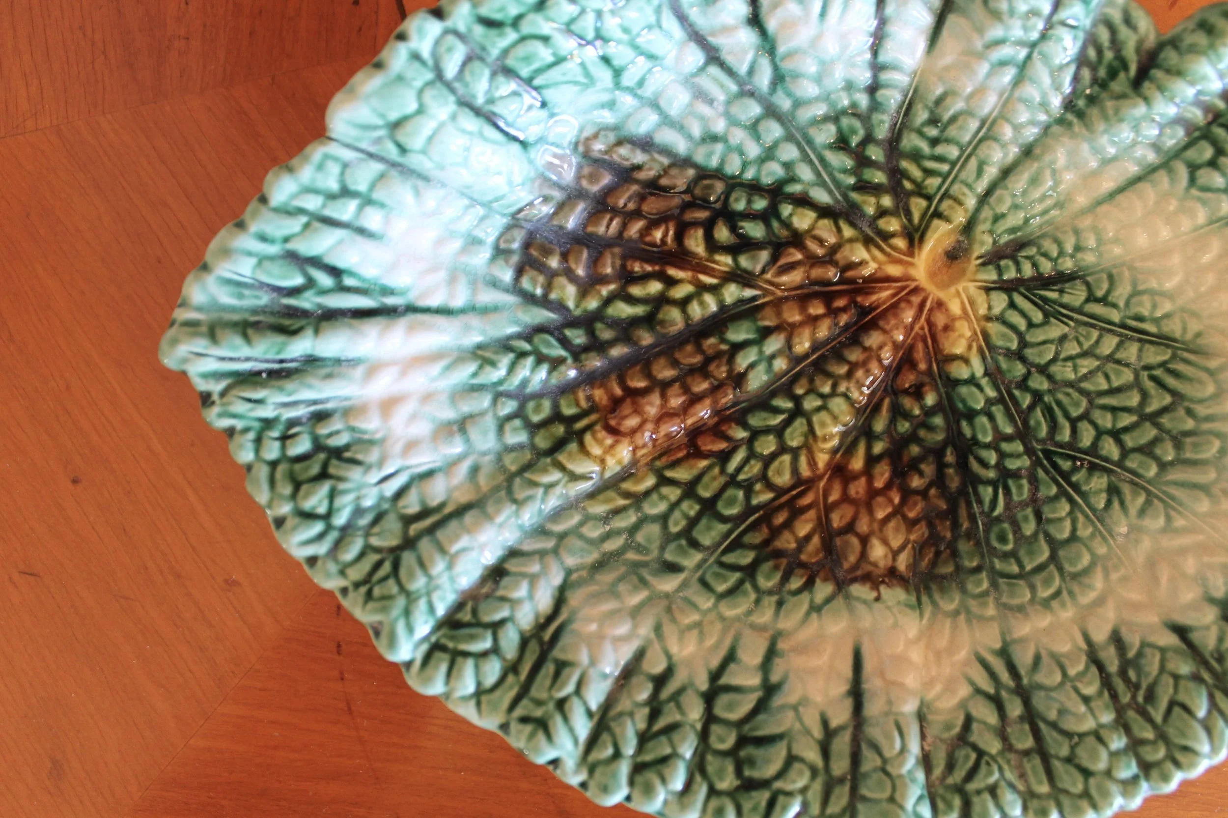 English Begonia Leaf Majolica