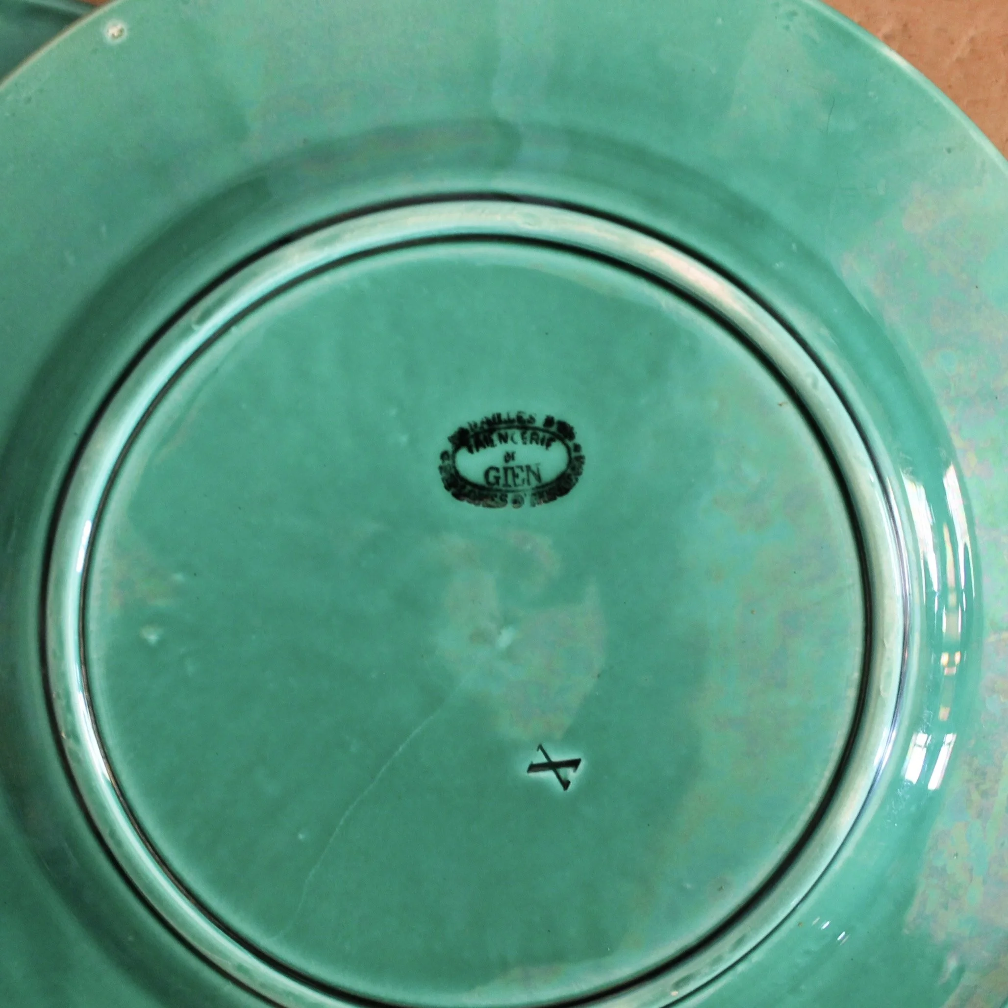 French Majolica Plates, Gien