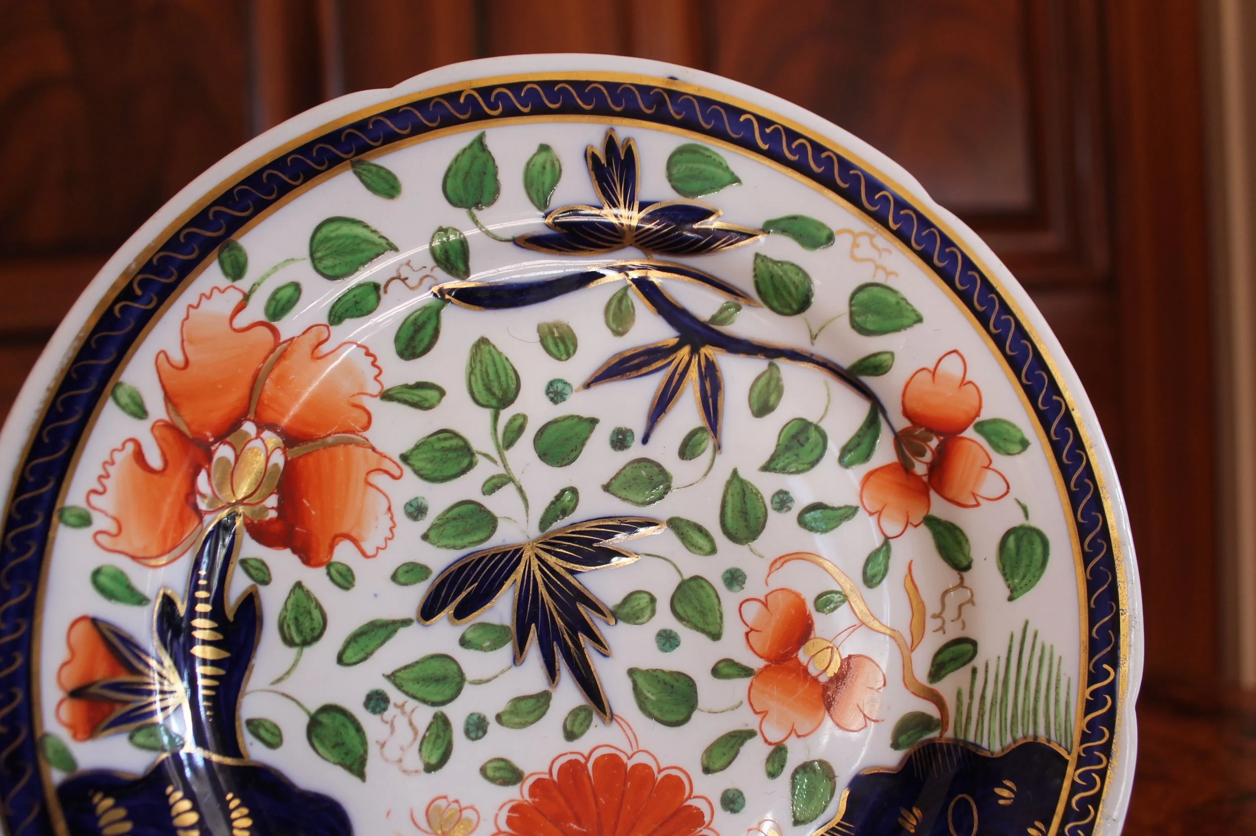 Trio of Coalport Imari Porcelain Plates, Early 19th Century