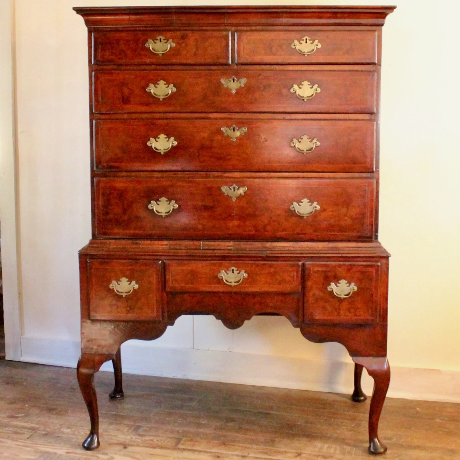 early-georgian-antique-english-burl-walnut-highboy-chest-on-stand (3)
