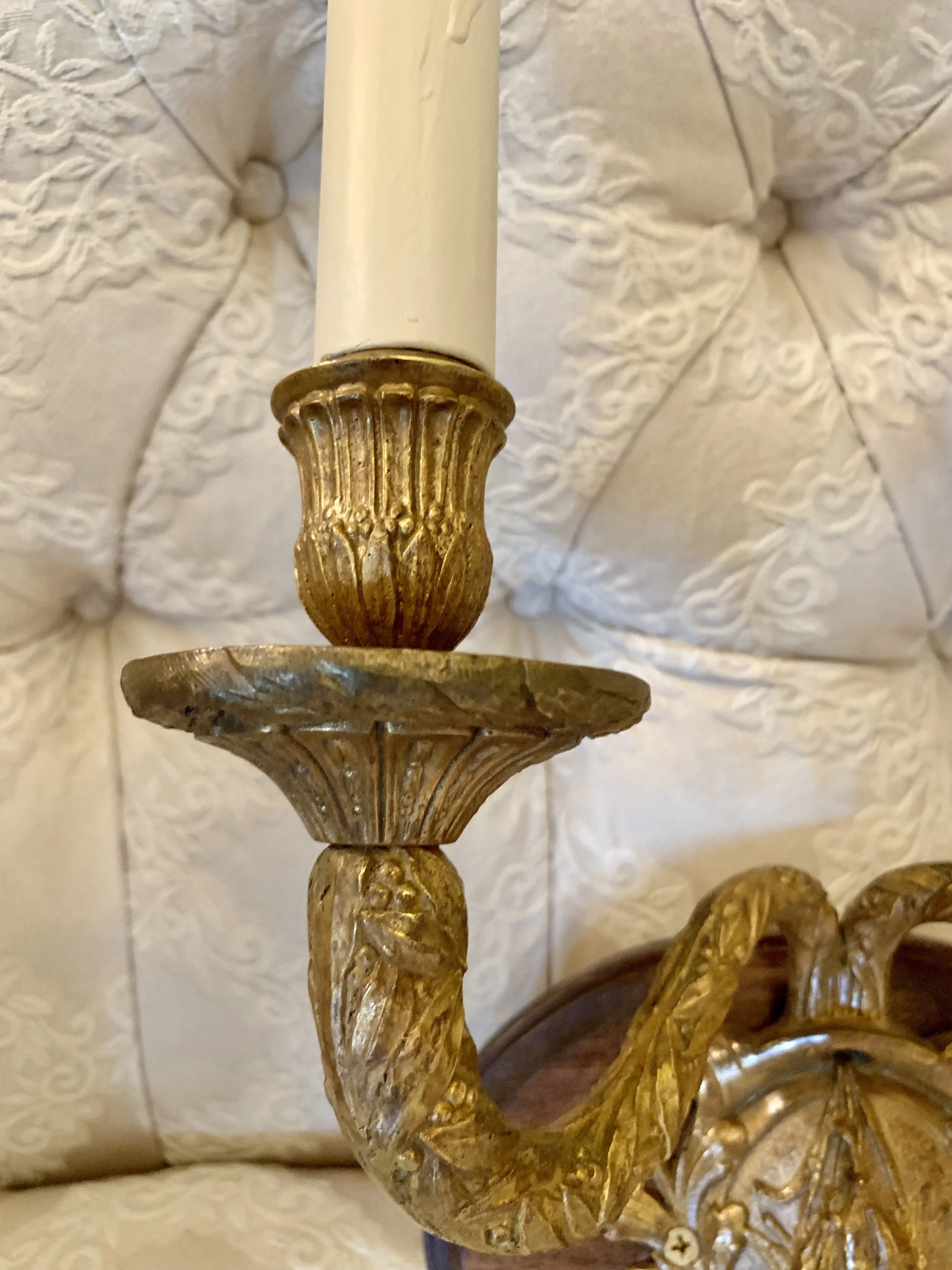 Antique French Napoleon III Gilt Bronze Sconces