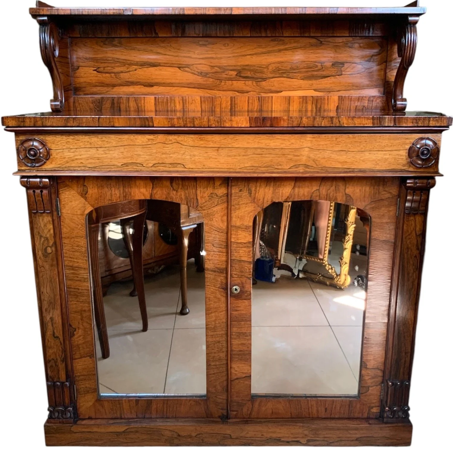 Antique-English-Rosewood-Chiffonier-Cabinet-Regency-George-IV (1)-front