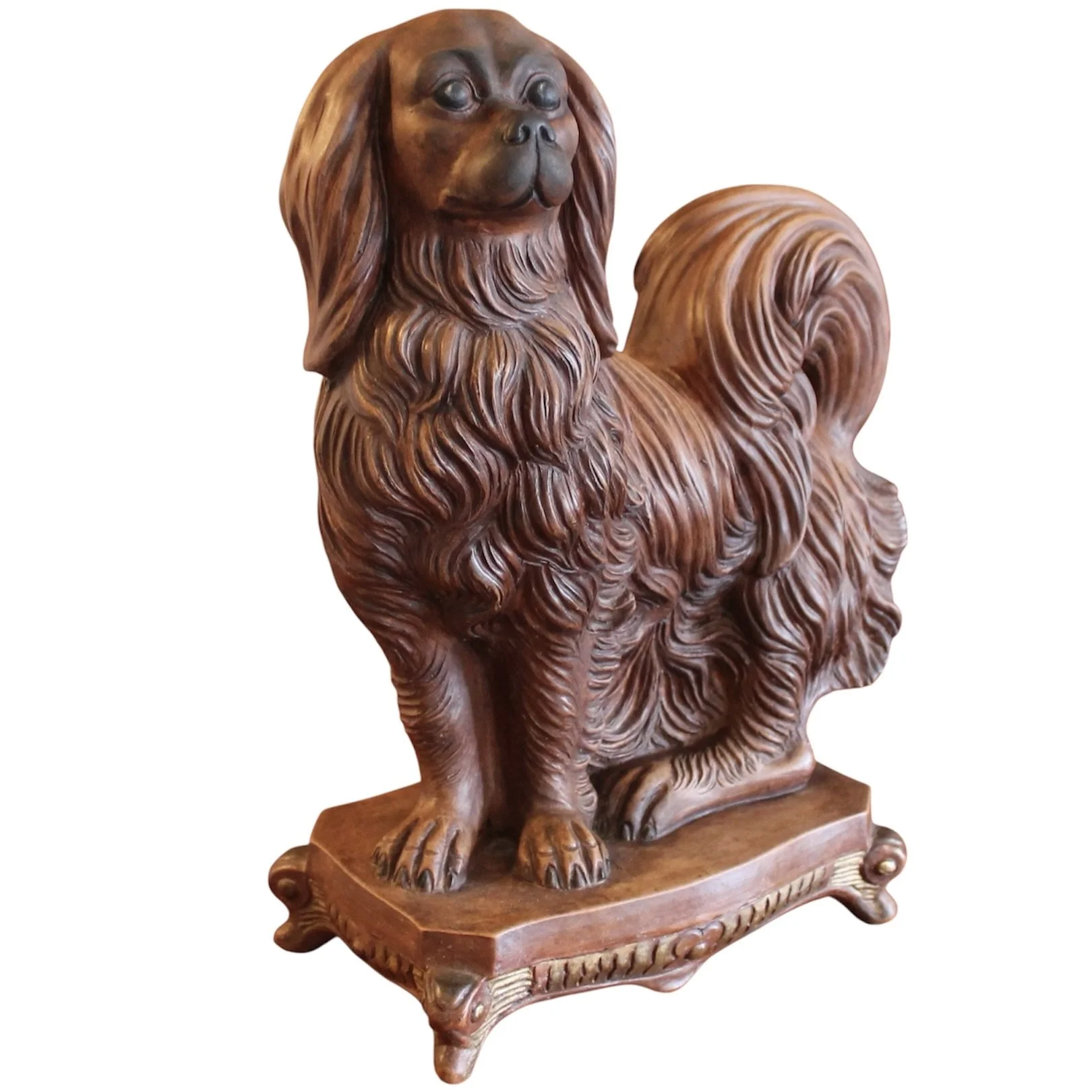 Large Terracotta Dog, King Charles Spaniel sculpture