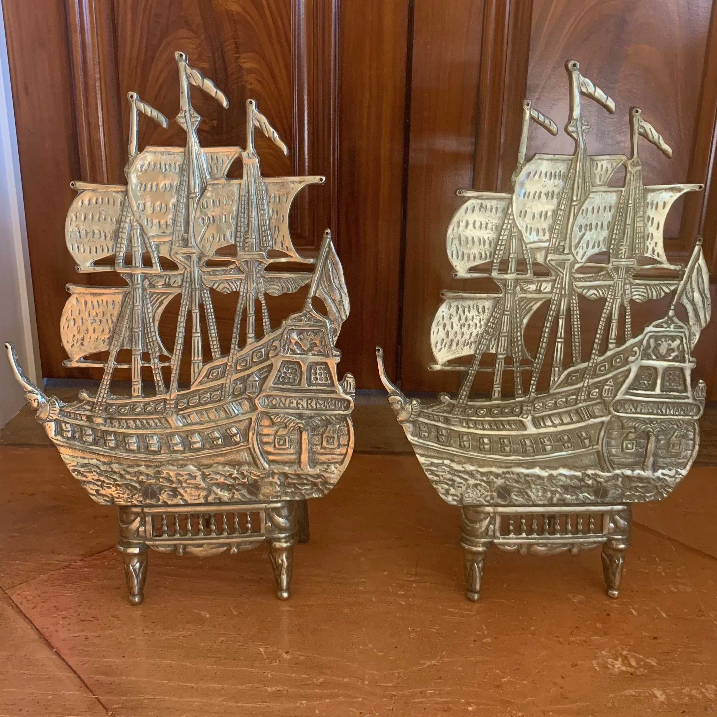 Antique-Brass-Spanish-Galleon-Ship-Andirons (1)