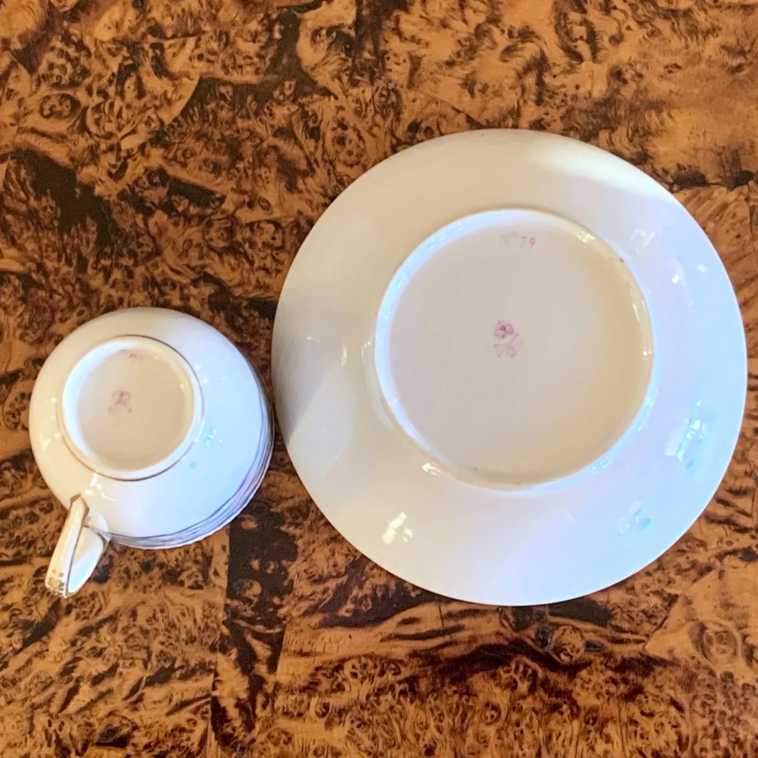 Flamestitch pattern porcelain