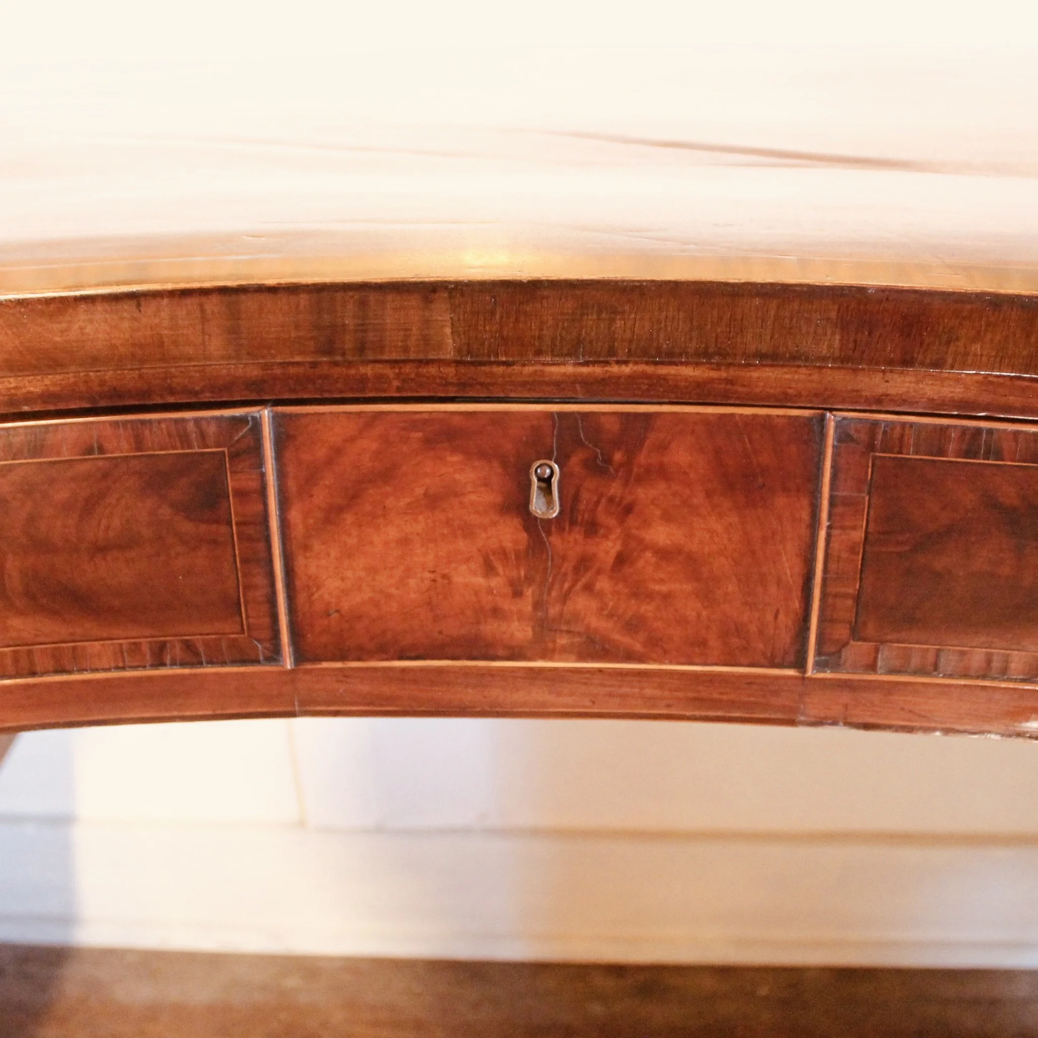 Large Georgian George III Inlaid Mahogany Sideboard