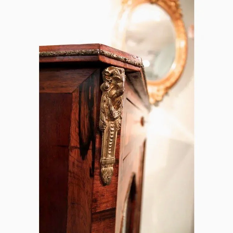 antique-French-tulipwood-marquetry-French-glass-front-cabinet (5)