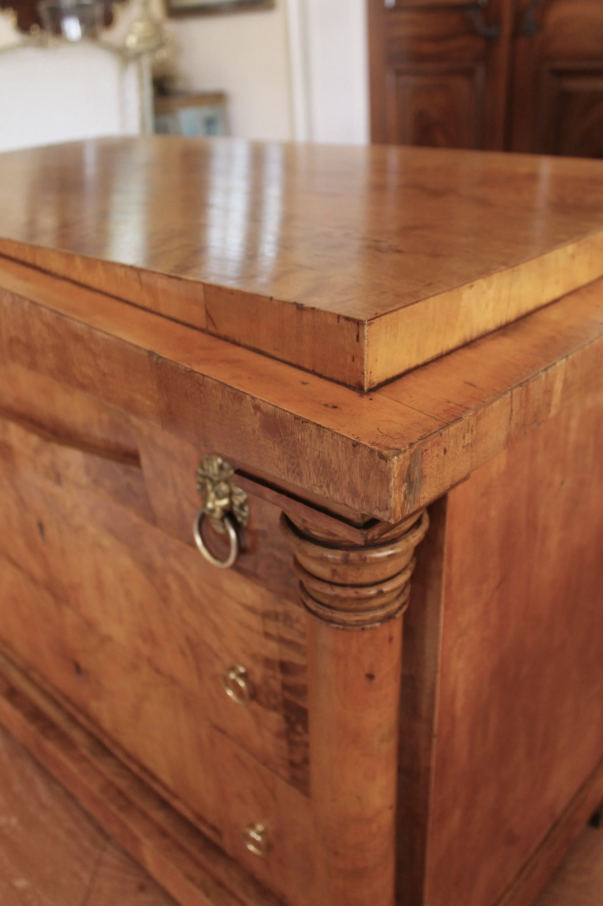 Biedermeier Birch Commode / Chest of Drawers