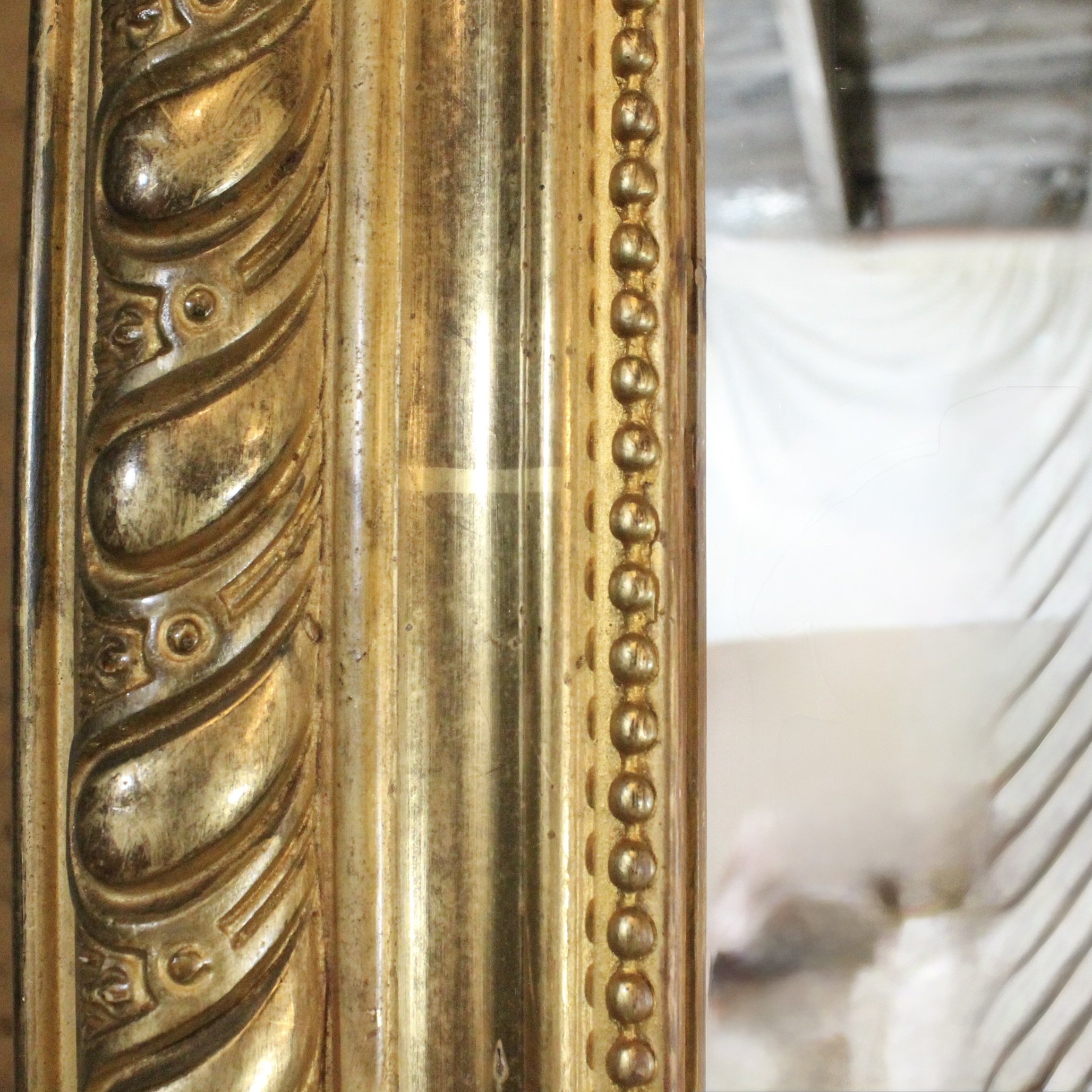 Louis Phillipe Giltwood Camel Back Rococo Crested Pier Mirror