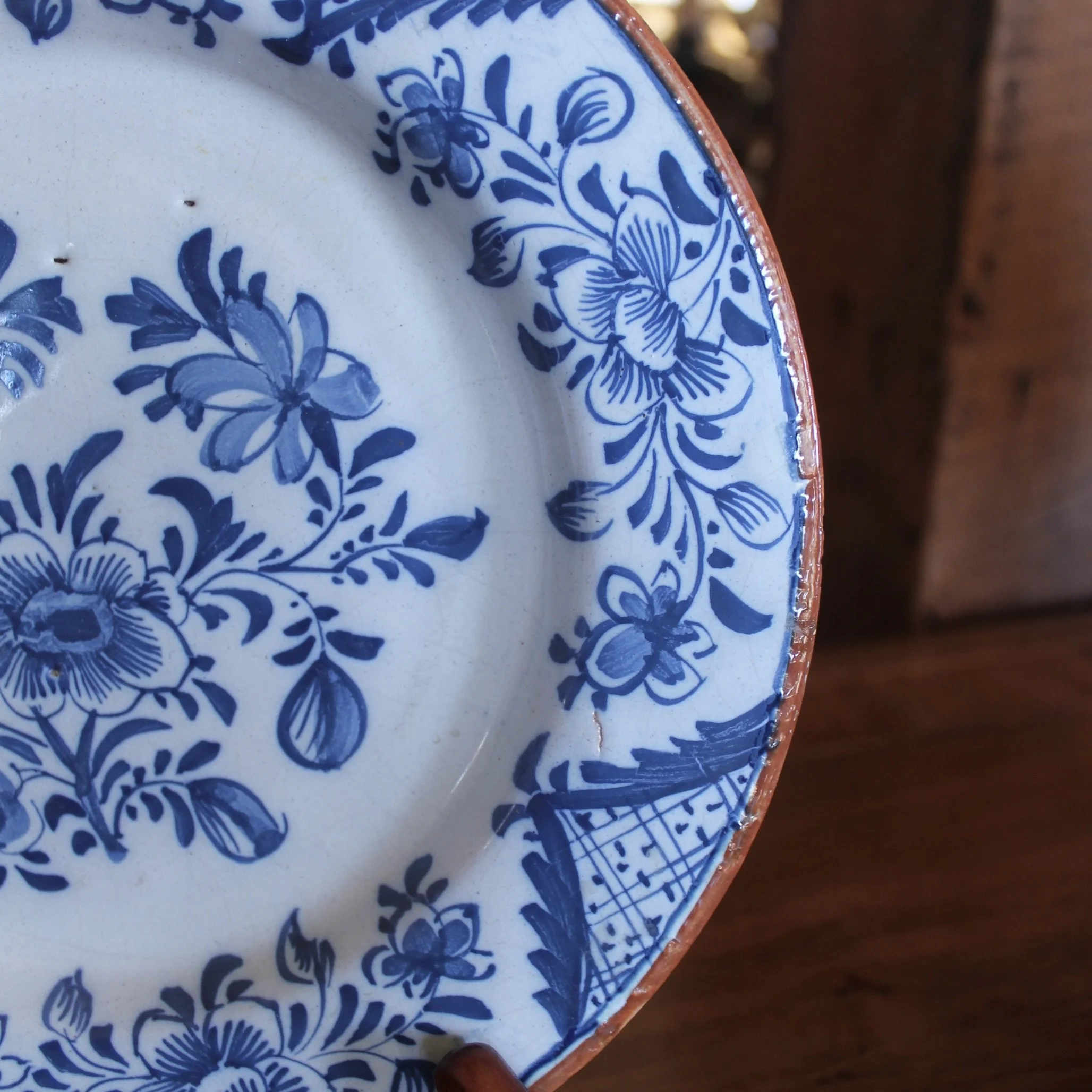 Trio of Blue and White Delft Plates