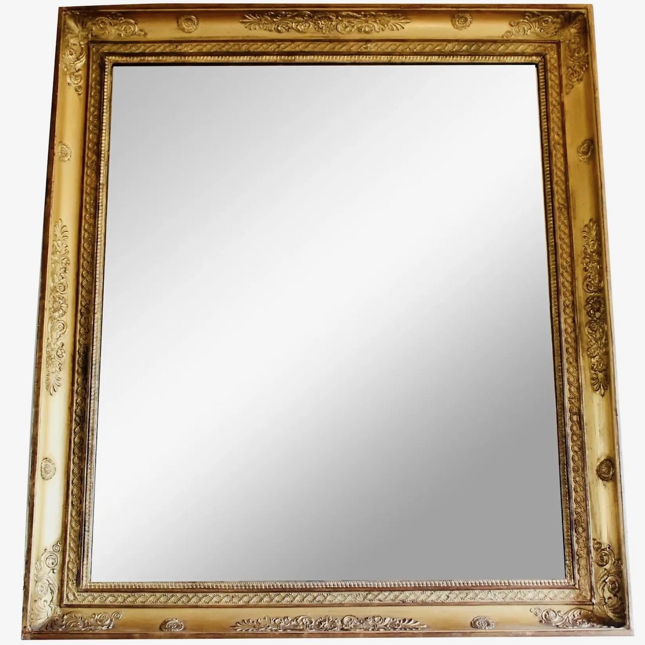 French Charles X Gilt Wood and Gesso Mirror